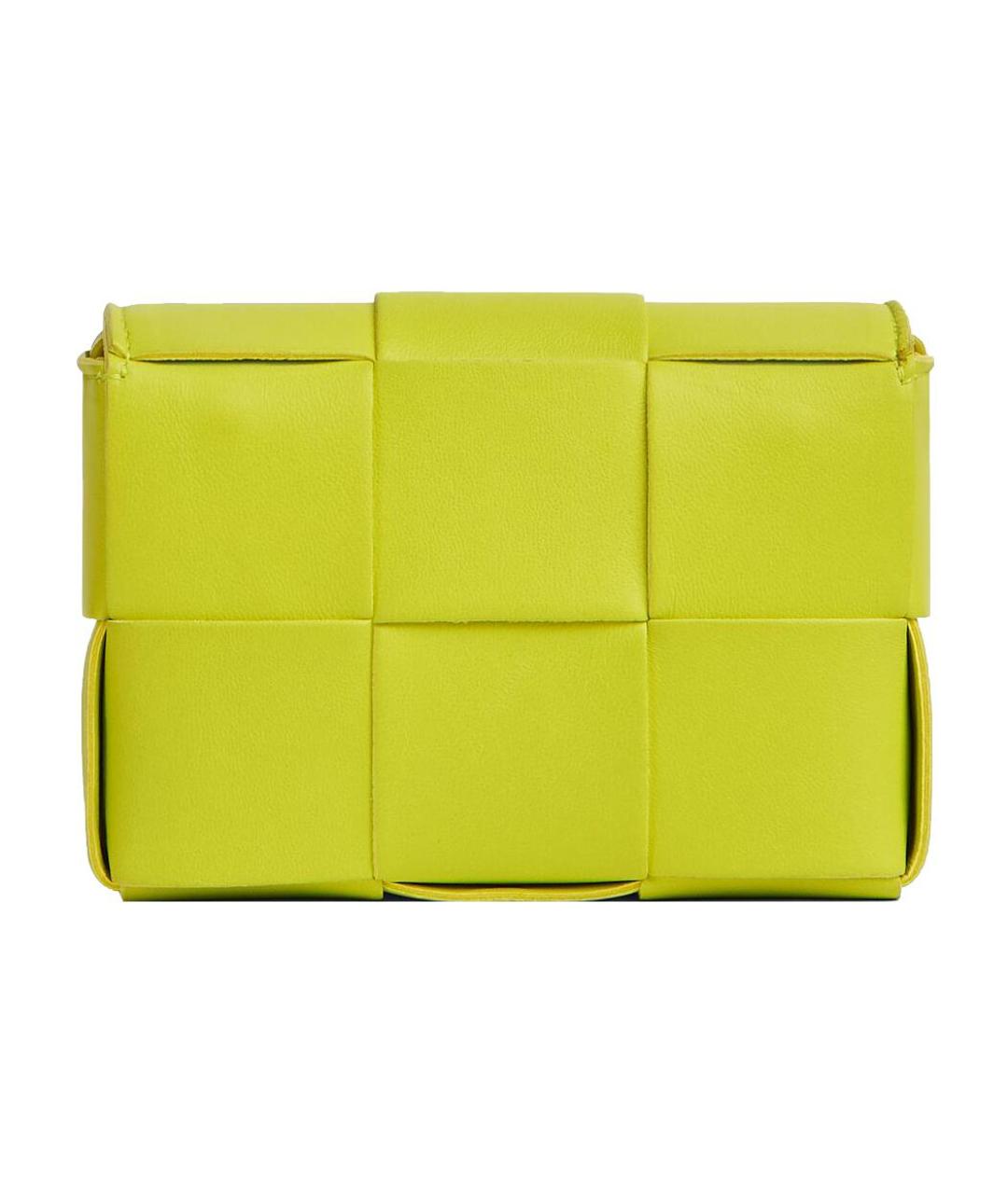 BOTTEGA VENETA Желтая кожаная сумка через плечо, фото 1