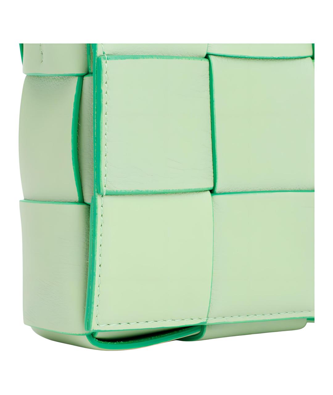 BOTTEGA VENETA Салатовая кожаная сумка через плечо, фото 4