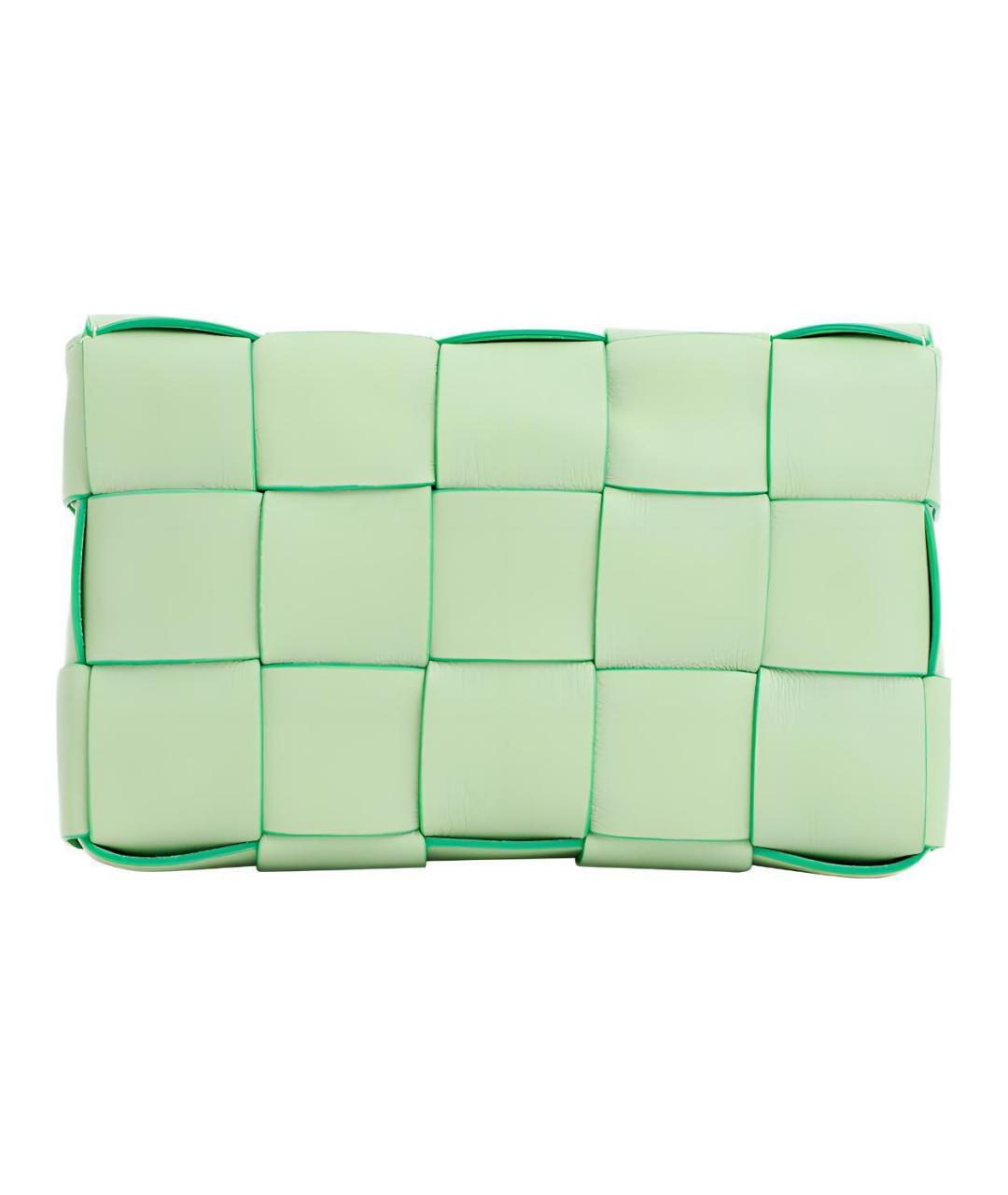 BOTTEGA VENETA Салатовая кожаная сумка через плечо, фото 1