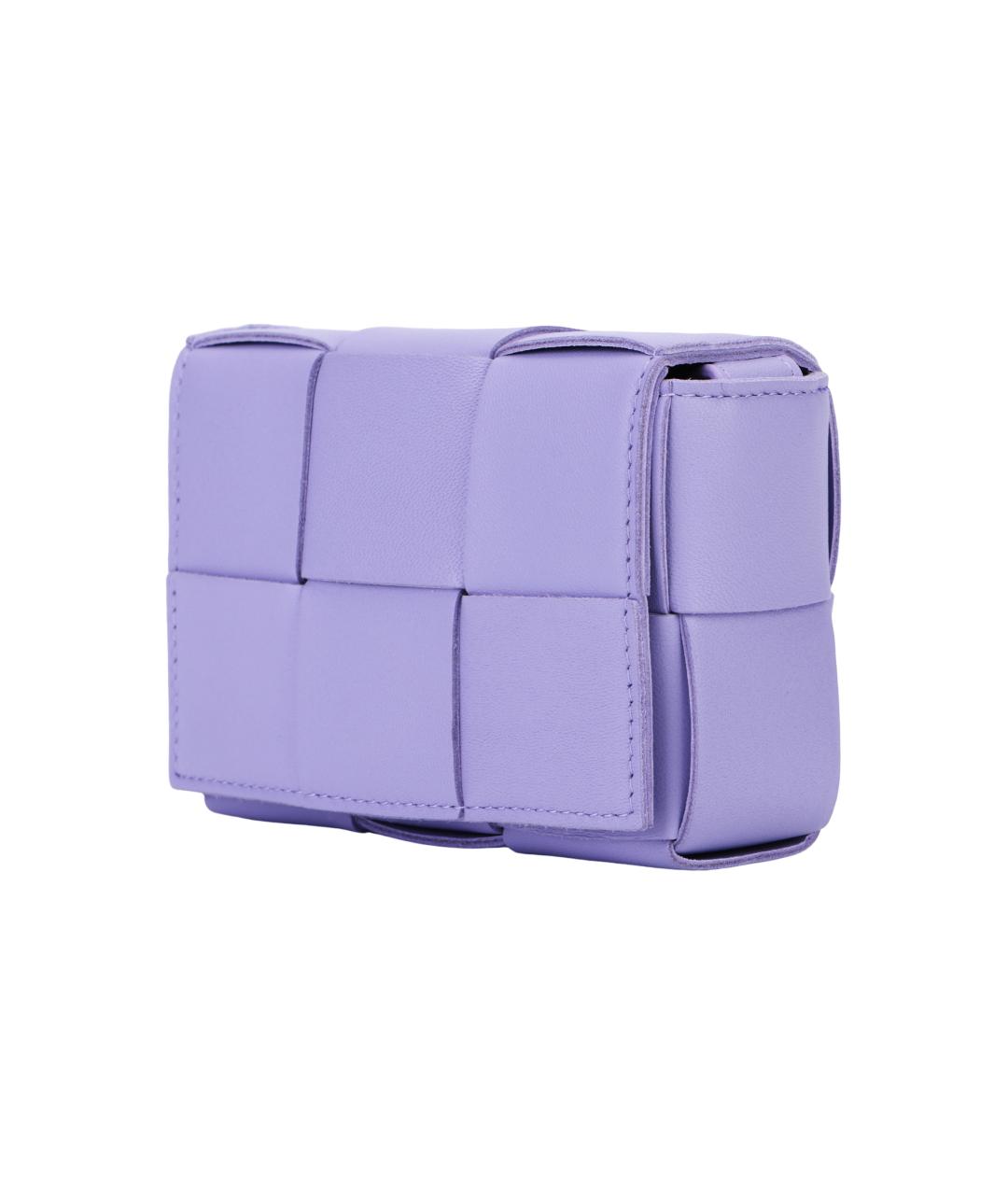 BOTTEGA VENETA Фиолетовая кожаная сумка через плечо, фото 4