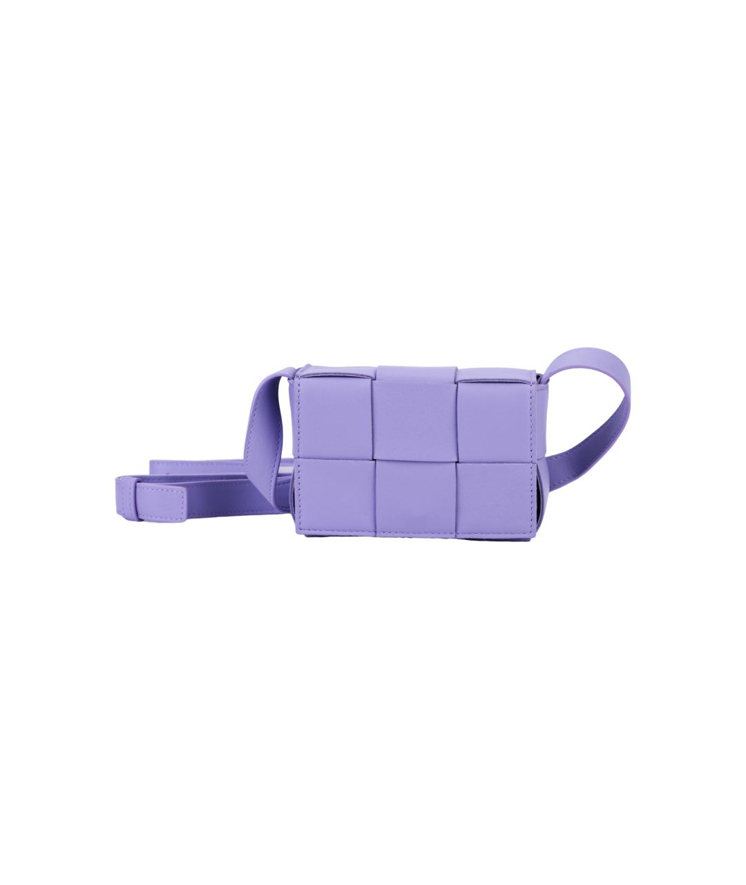 BOTTEGA VENETA Фиолетовая кожаная сумка через плечо, фото 2