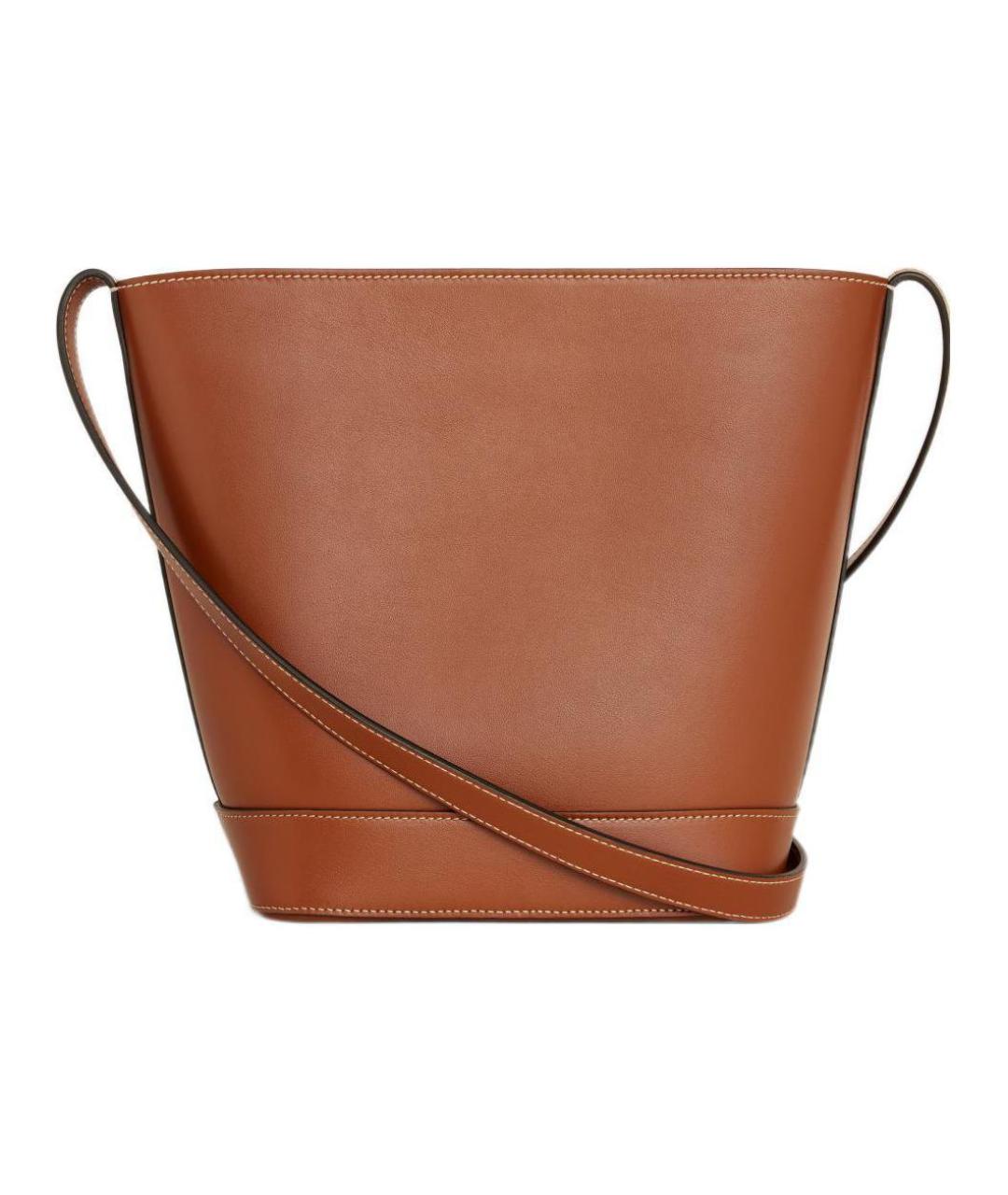 CELINE Коричневая кожаная сумка через плечо, фото 3