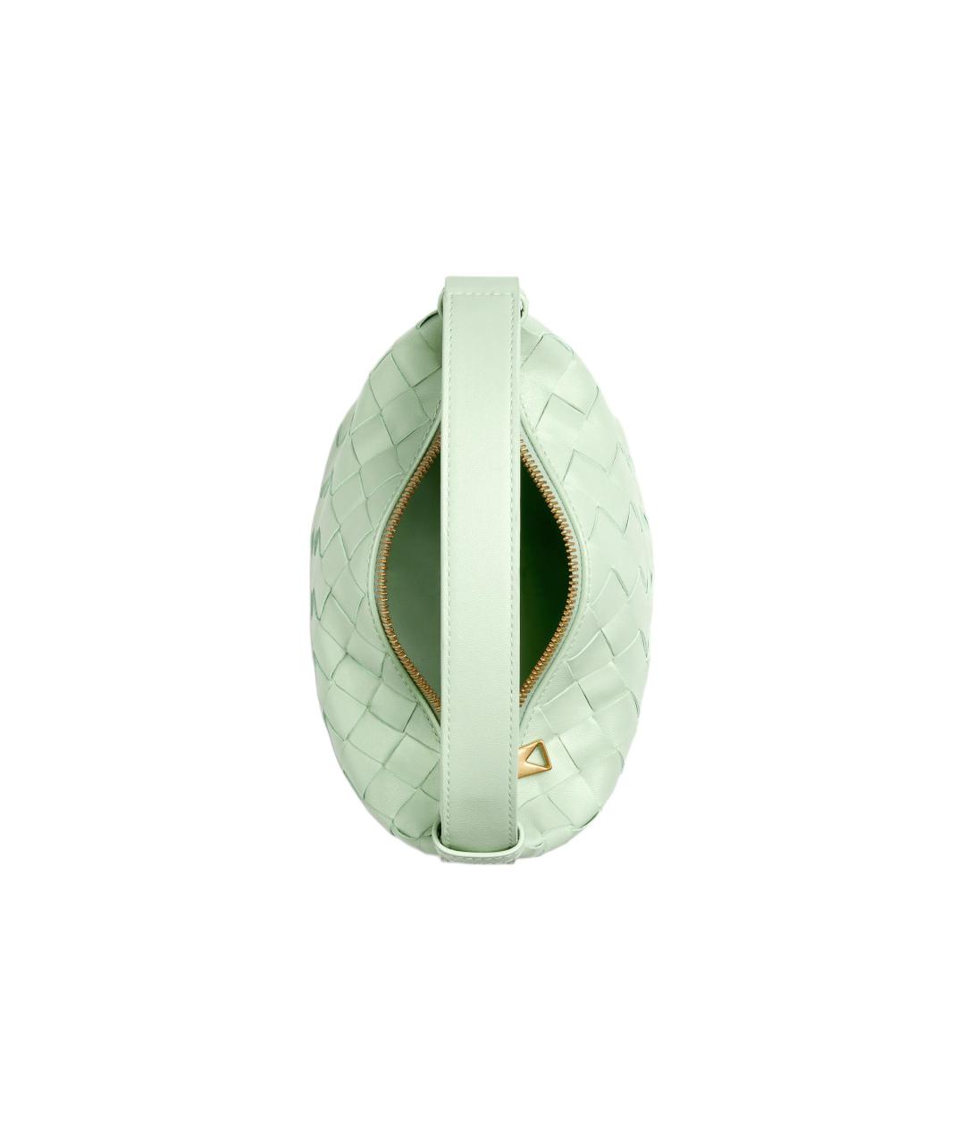 BOTTEGA VENETA Салатовая кожаная сумка через плечо, фото 3