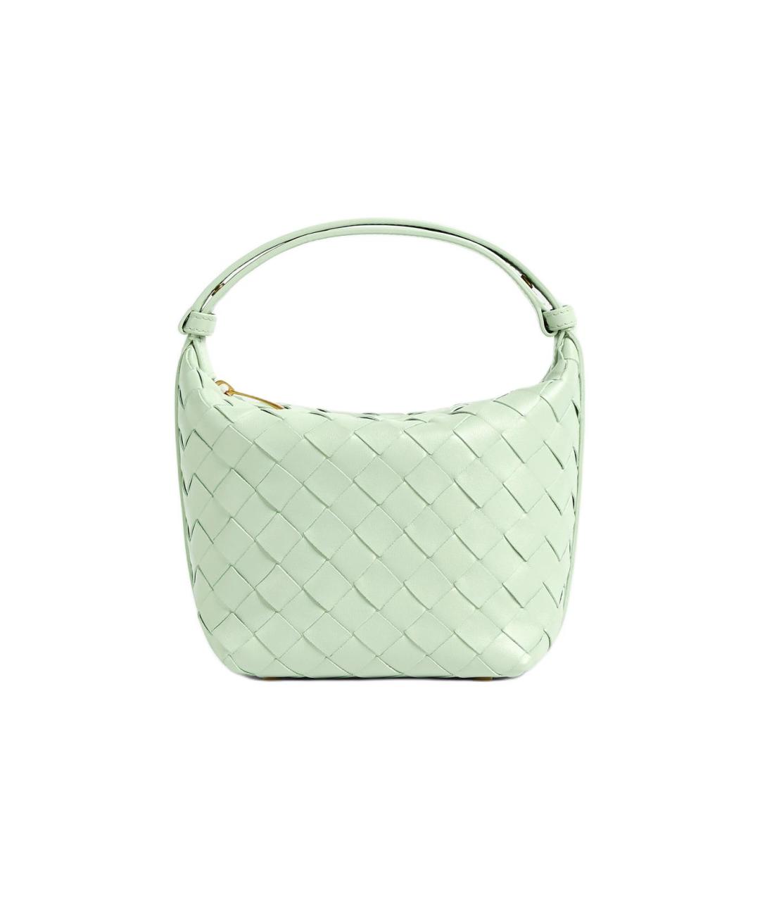 BOTTEGA VENETA Салатовая кожаная сумка через плечо, фото 1