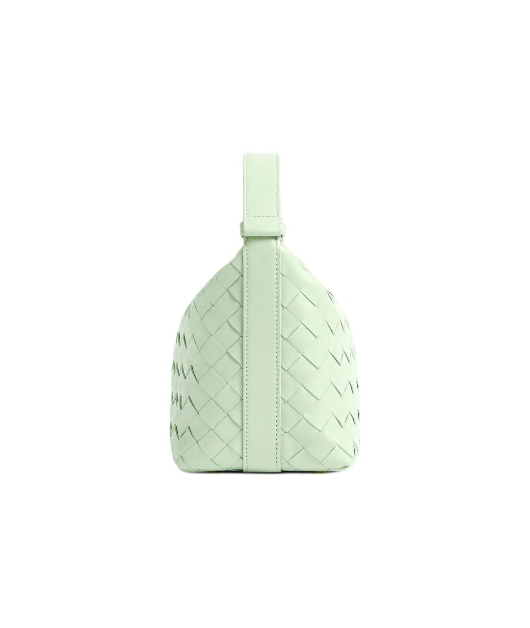 BOTTEGA VENETA Салатовая кожаная сумка через плечо, фото 2