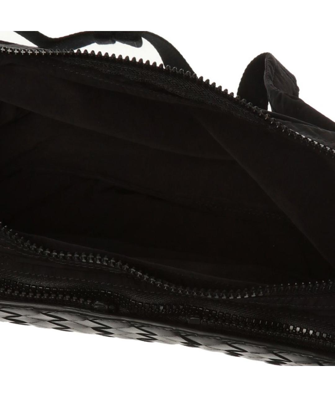 BOTTEGA VENETA Черная кожаная сумка через плечо, фото 4