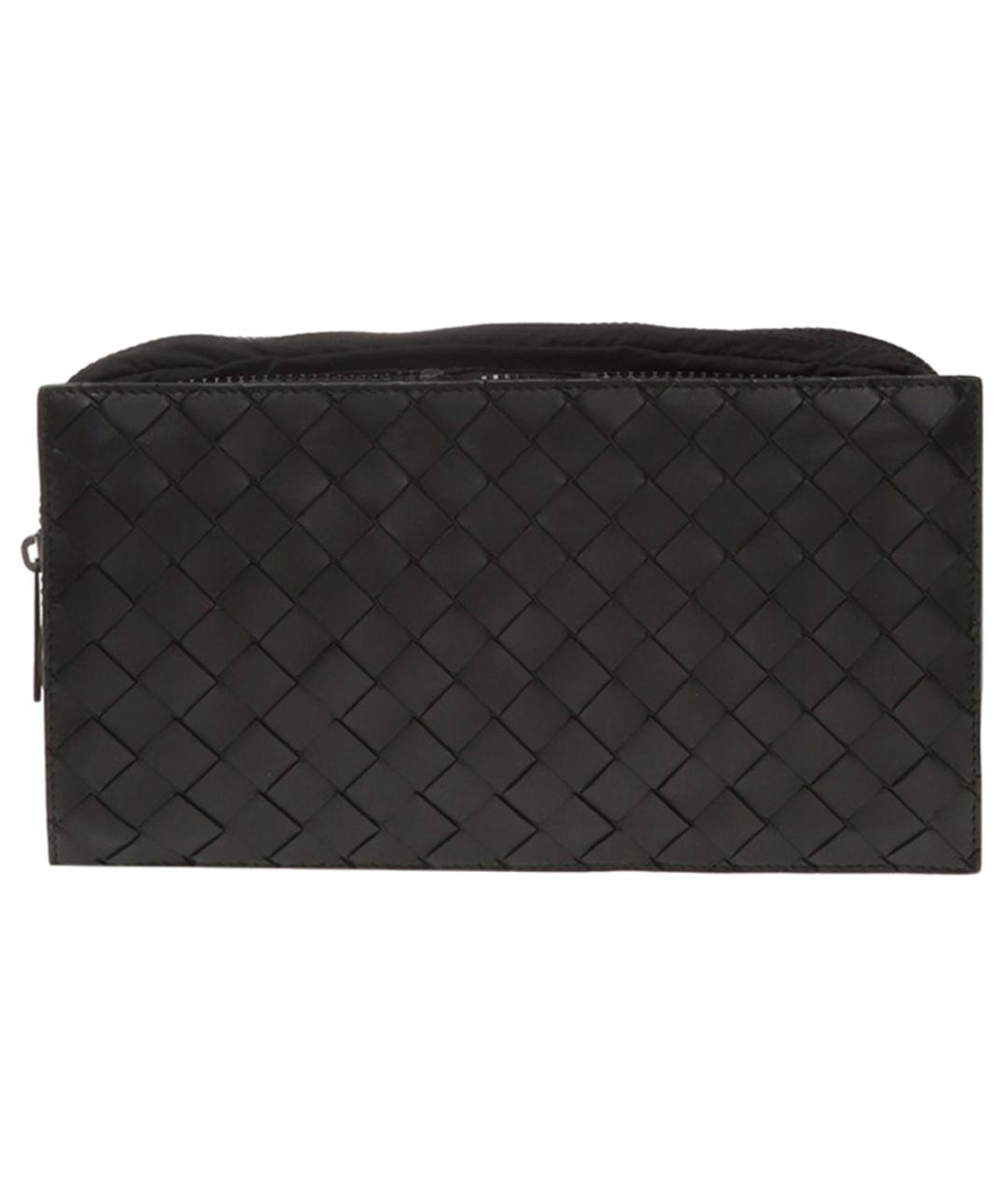 BOTTEGA VENETA Черная кожаная сумка через плечо, фото 1