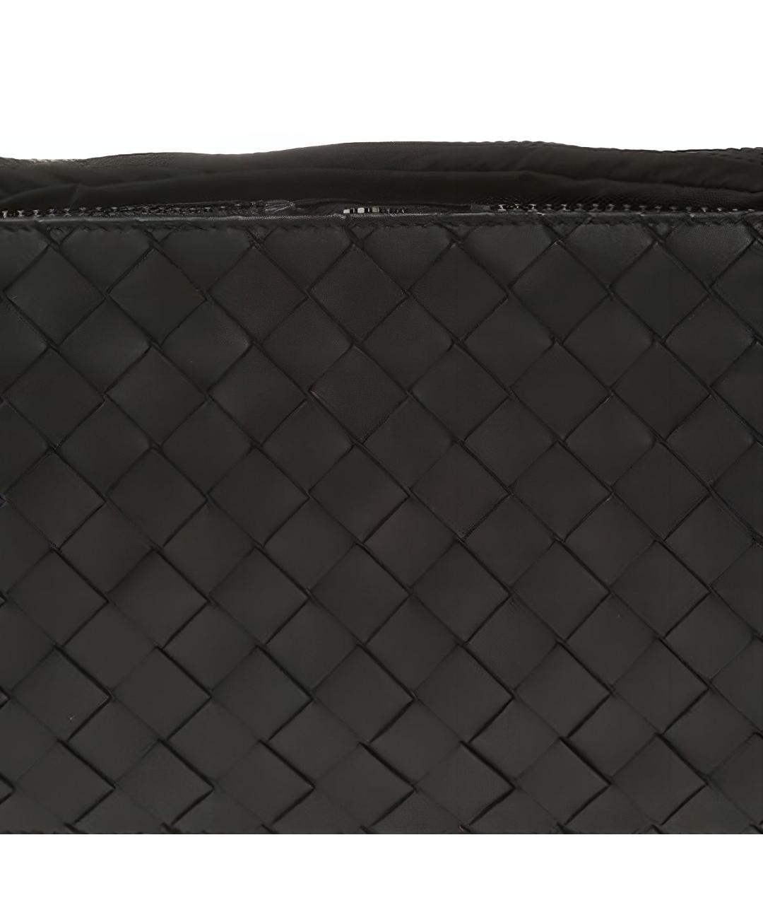 BOTTEGA VENETA Черная кожаная сумка через плечо, фото 3