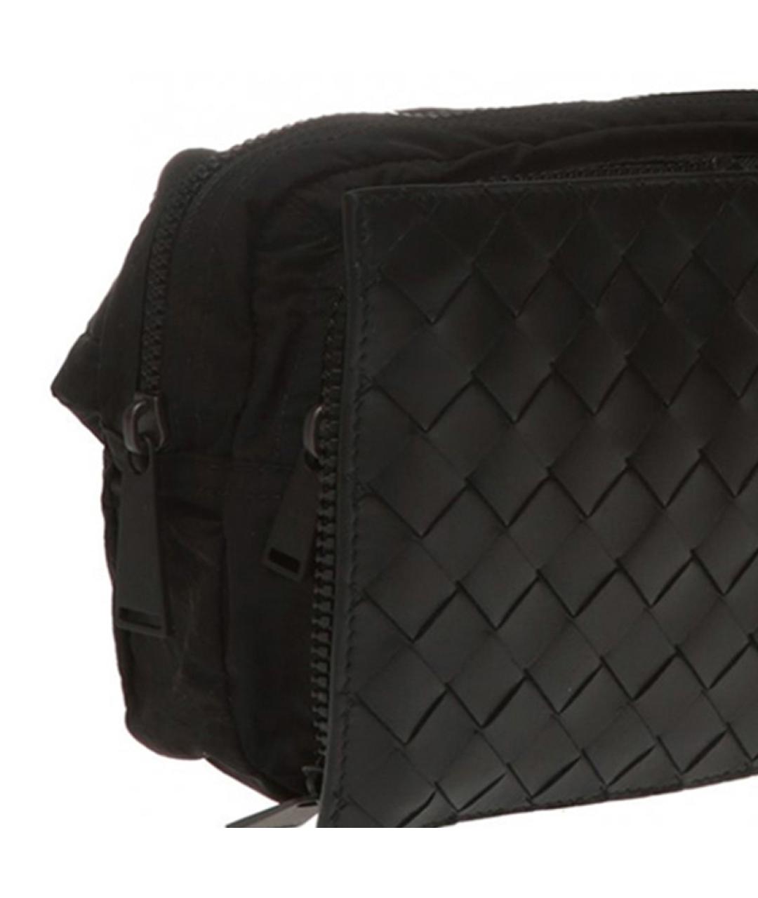 BOTTEGA VENETA Черная кожаная сумка через плечо, фото 5