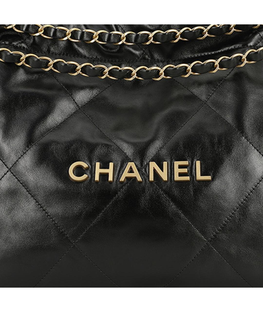 CHANEL Черная кожаная сумка через плечо, фото 5