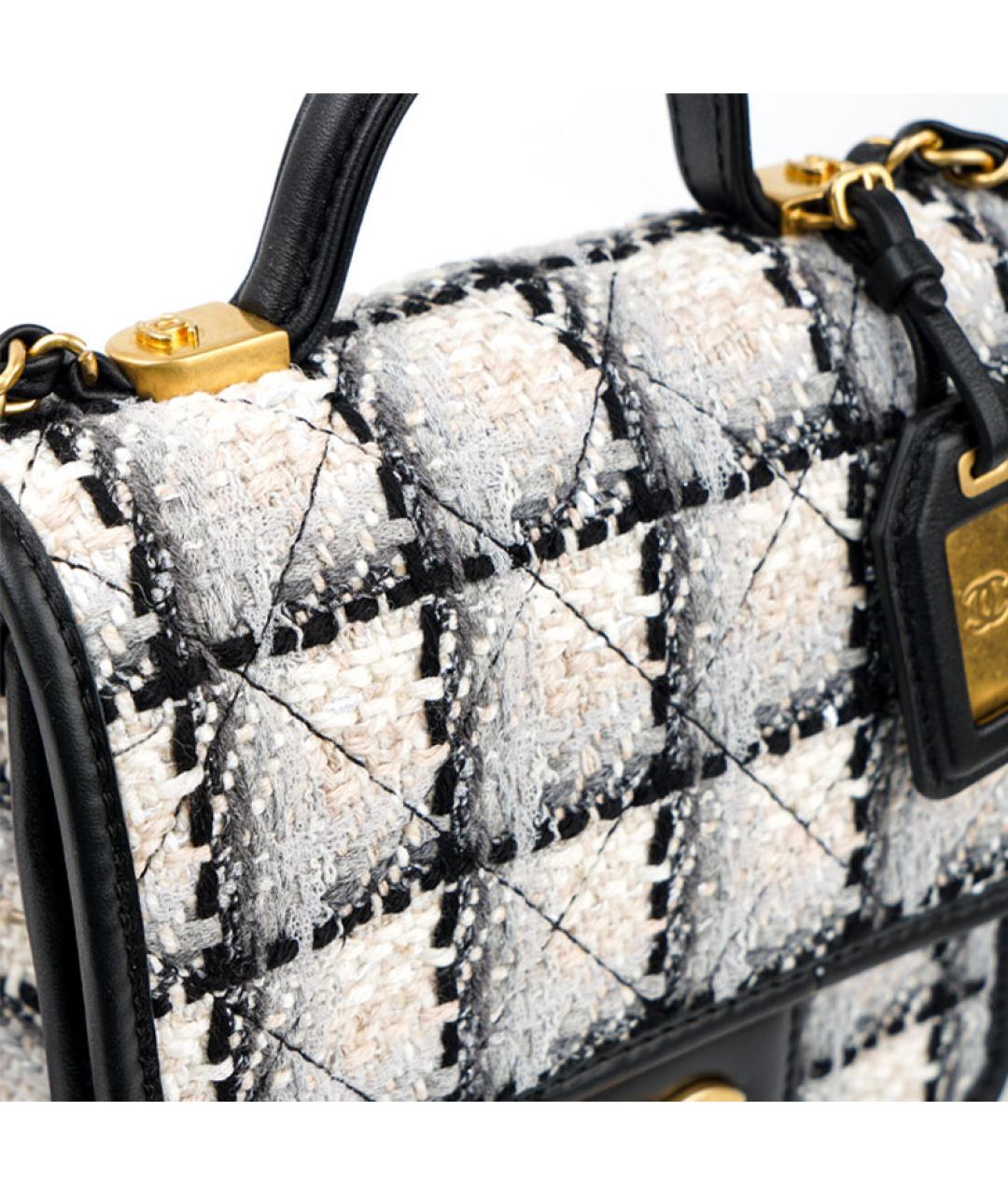 CHANEL Мульти твидовая сумка через плечо, фото 6