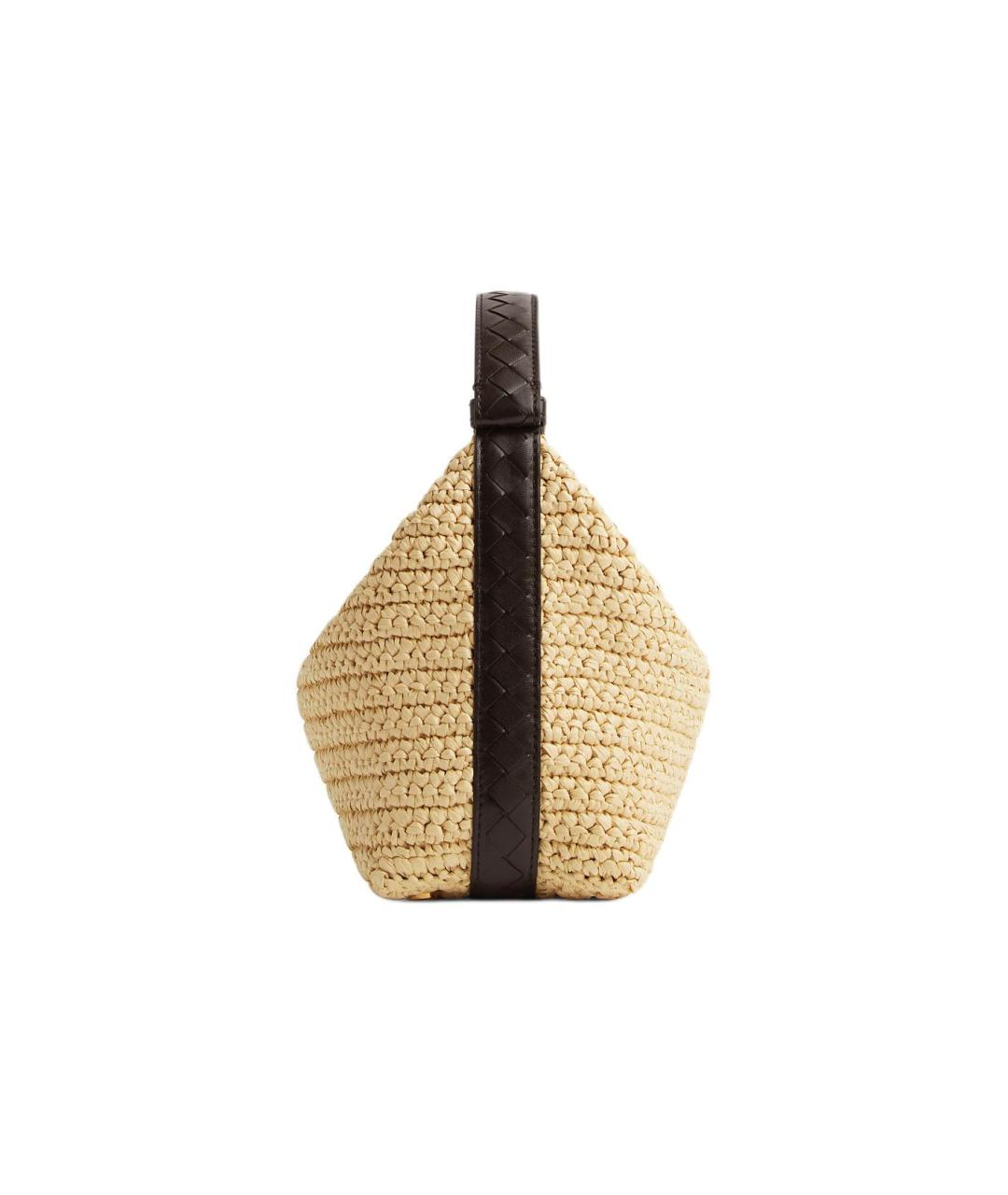BOTTEGA VENETA Бежевая пелетеная сумка через плечо, фото 2