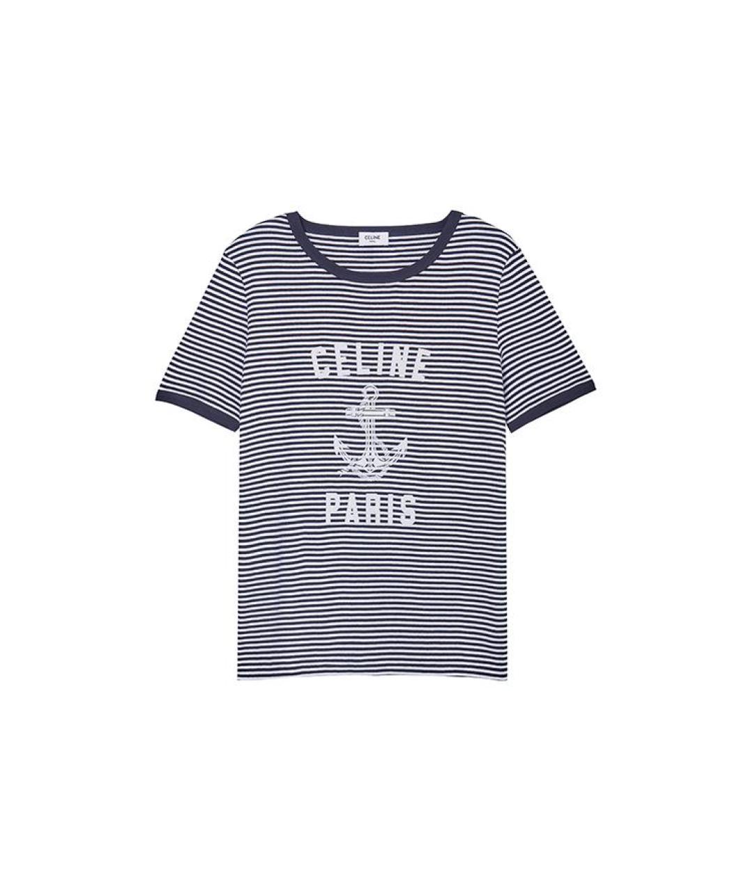 CELINE Черная хлопковая футболка, фото 1