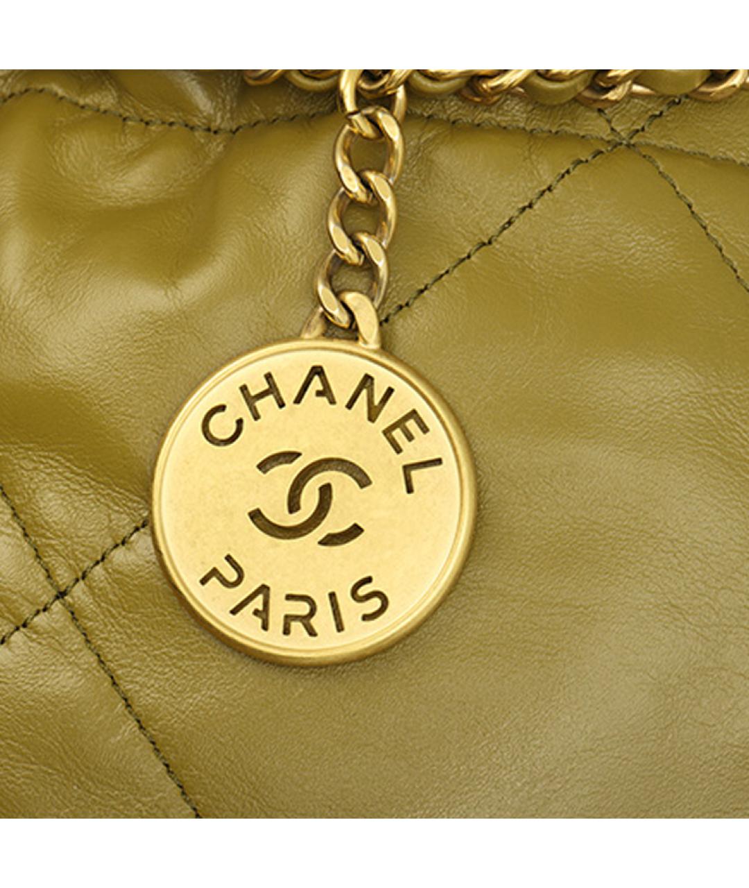 CHANEL Хаки кожаная сумка через плечо, фото 2