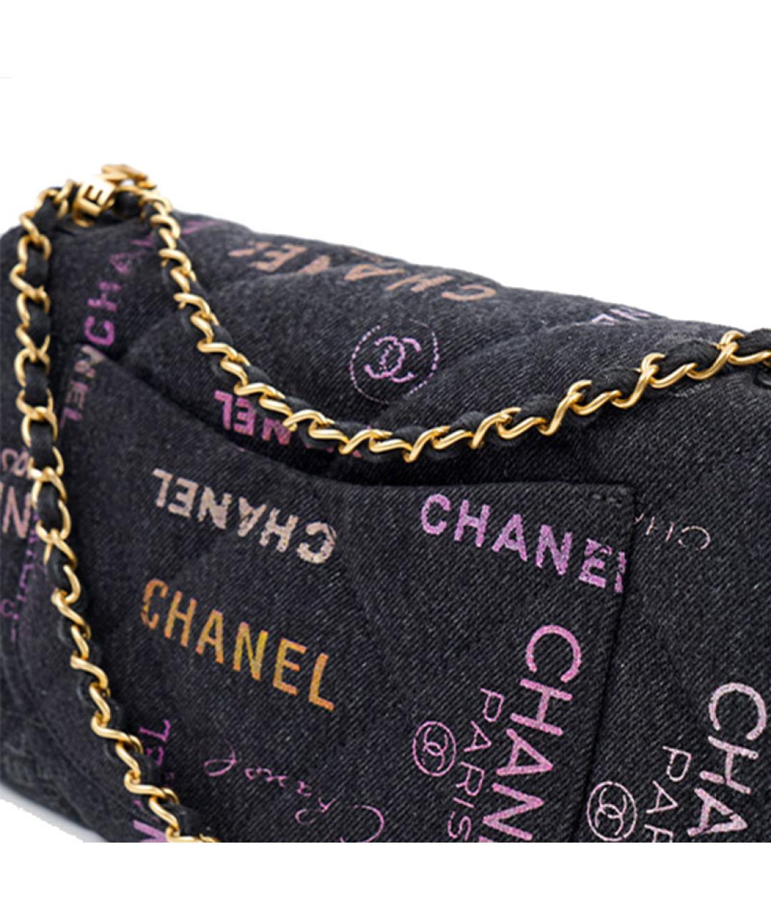 CHANEL Черная деним сумка через плечо, фото 5