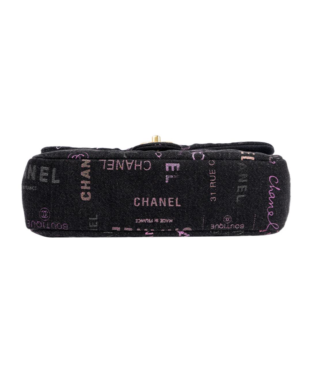 CHANEL Черная деним сумка через плечо, фото 4