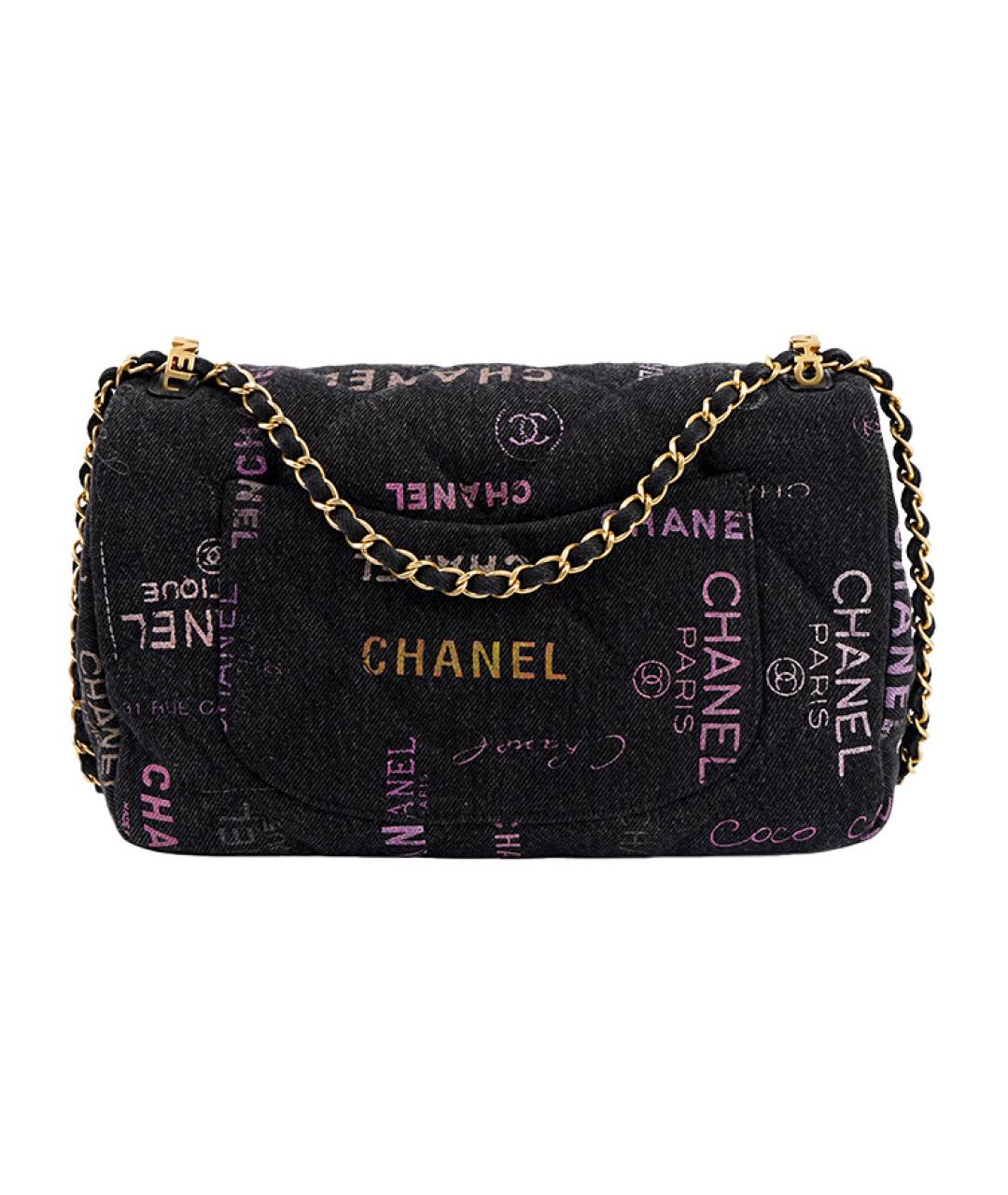CHANEL Черная деним сумка через плечо, фото 3