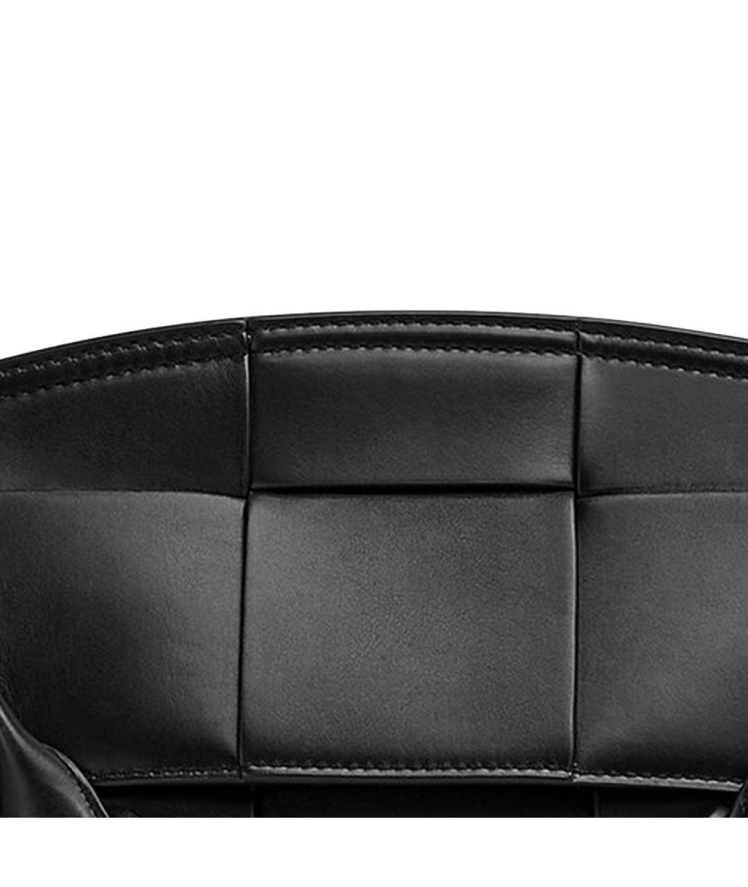 BOTTEGA VENETA Черная кожаная сумка через плечо, фото 5