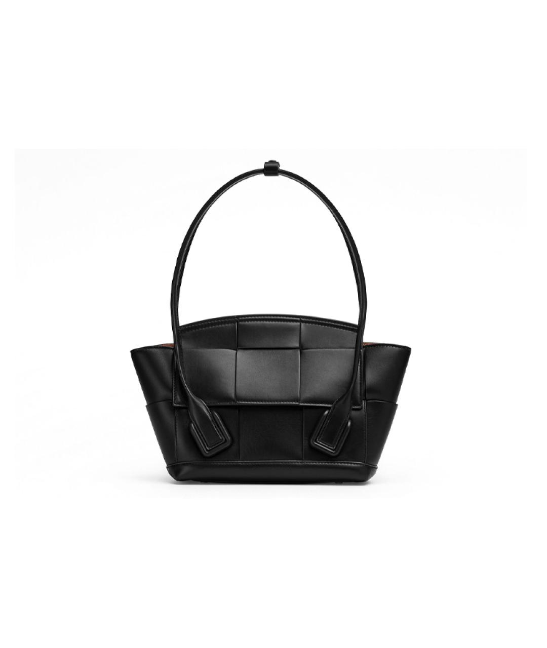 BOTTEGA VENETA Черная кожаная сумка через плечо, фото 1