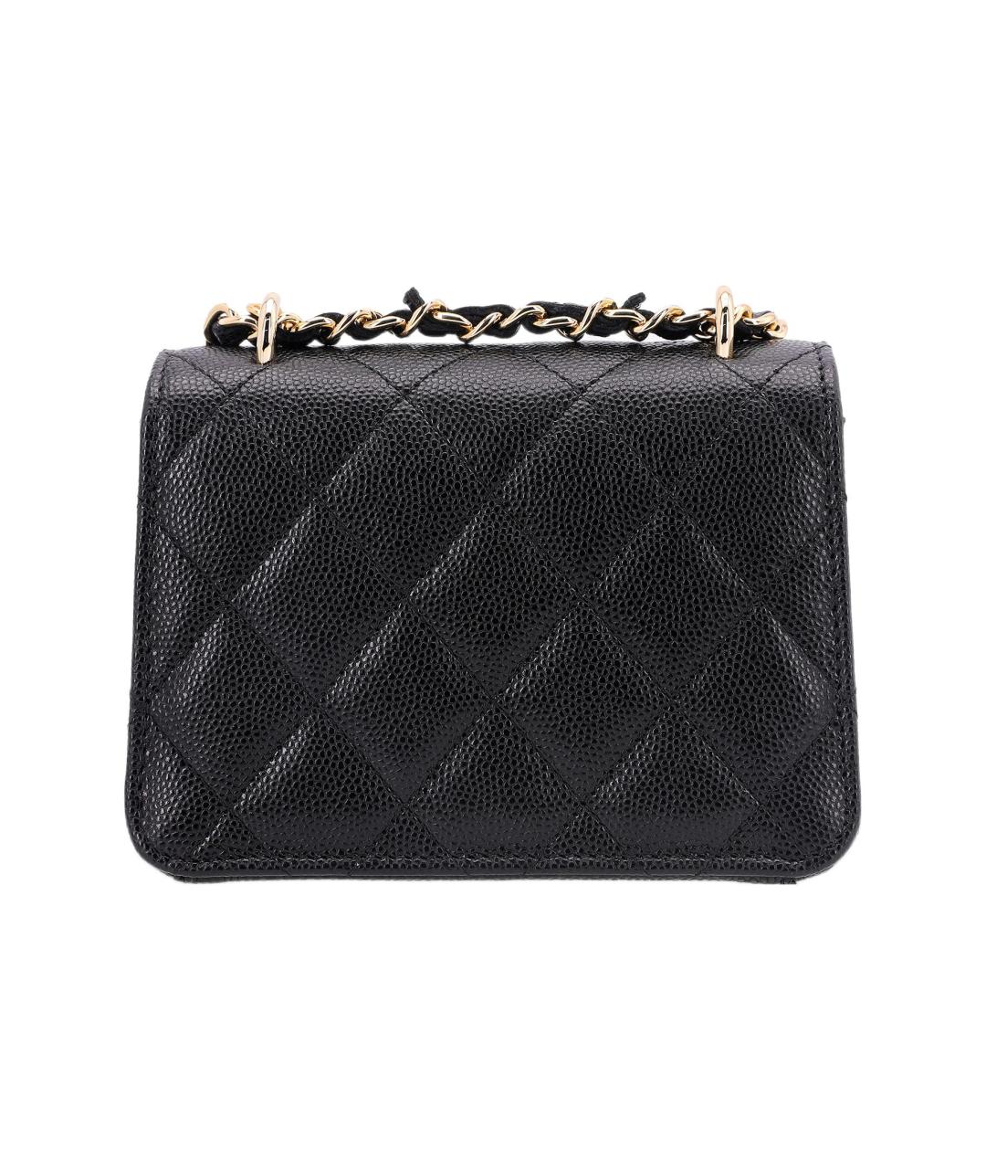 CHANEL Черная кожаная сумка через плечо, фото 3