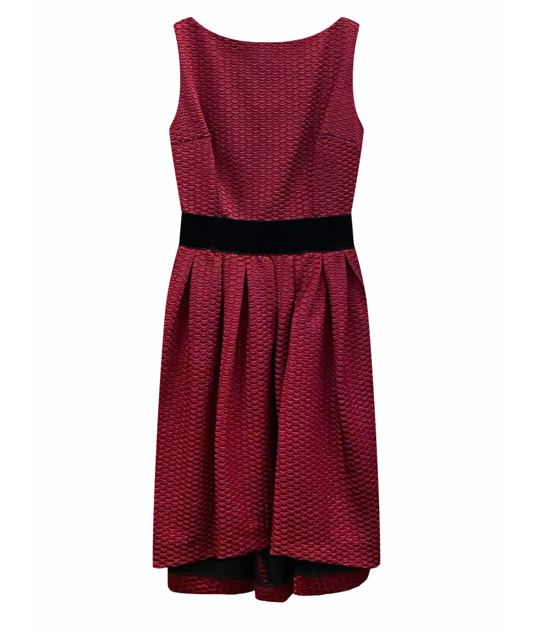 CHRISTIAN PELLIZZARI Бордовое шелковое коктейльное платье, фото 1