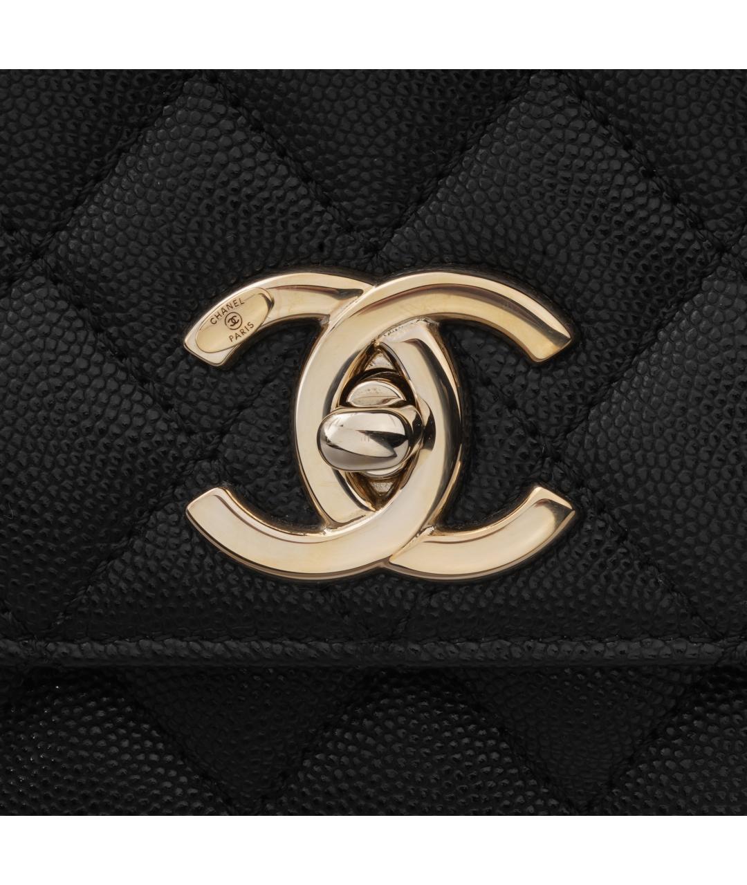 CHANEL Черная кожаная сумка через плечо, фото 6
