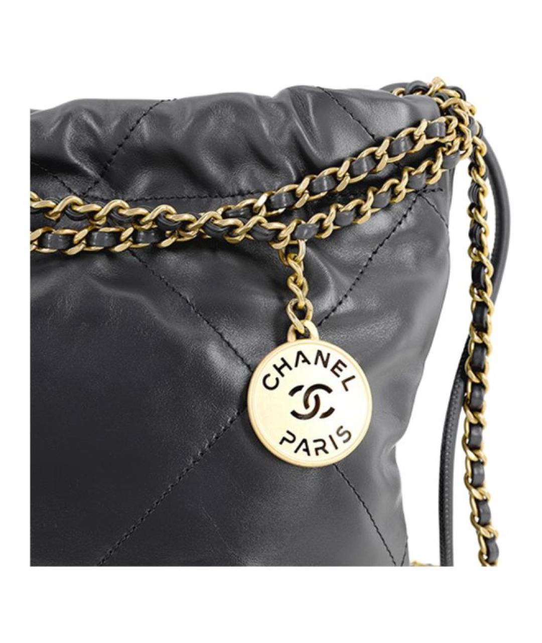 CHANEL Черная кожаная сумка через плечо, фото 4