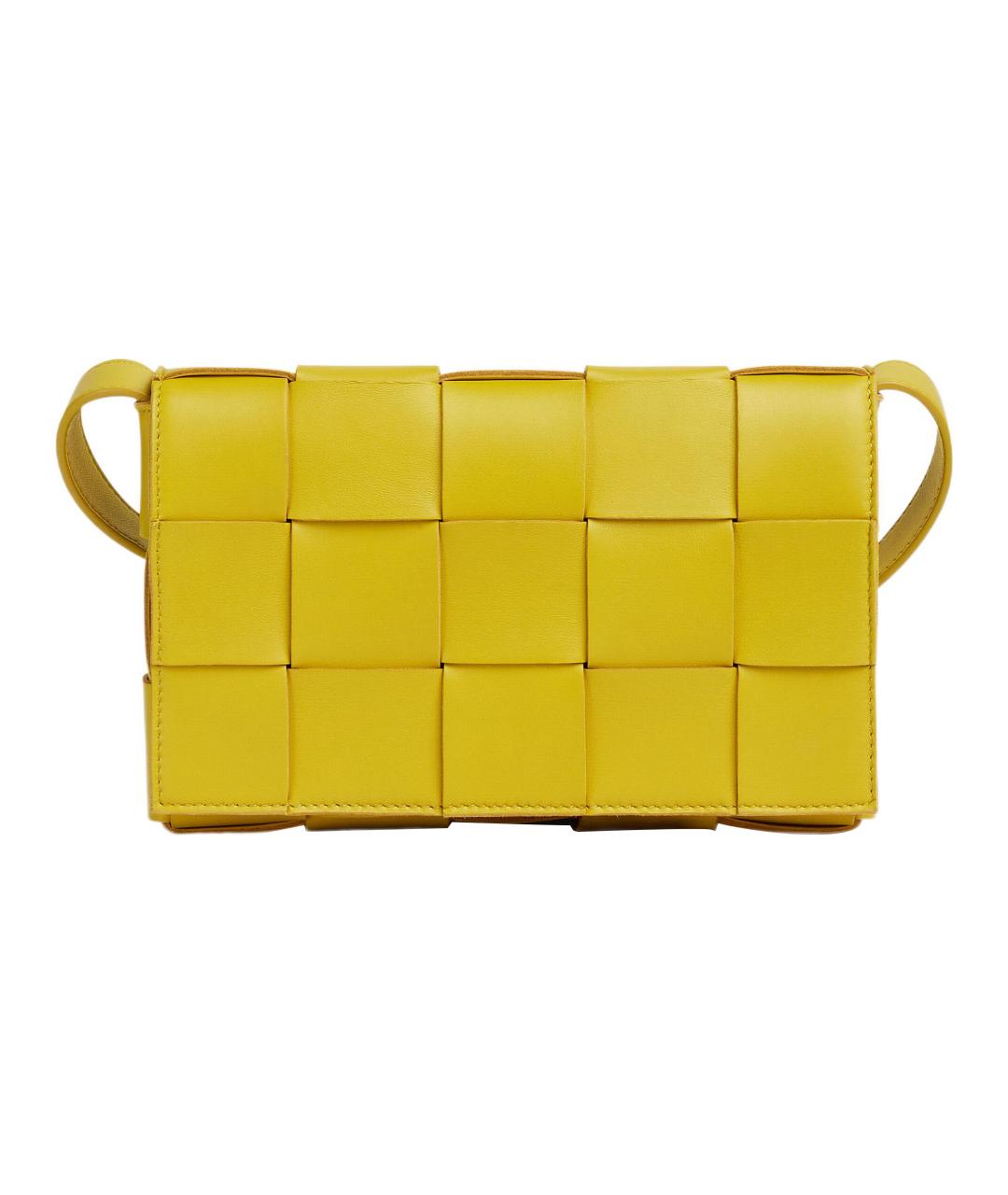BOTTEGA VENETA Желтая кожаная сумка через плечо, фото 1