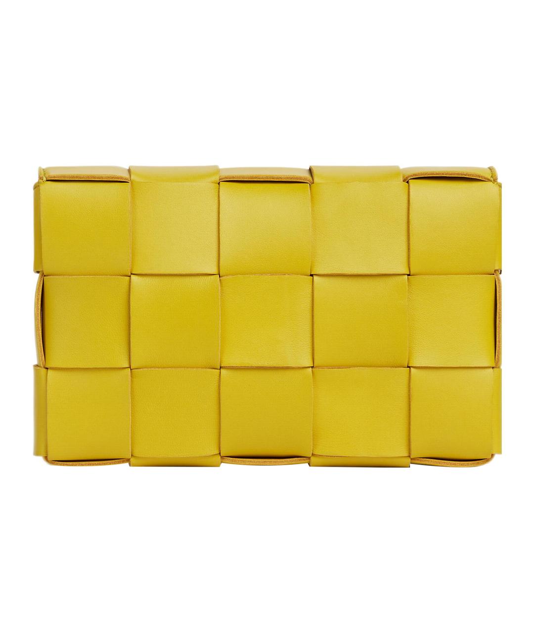 BOTTEGA VENETA Желтая кожаная сумка через плечо, фото 2