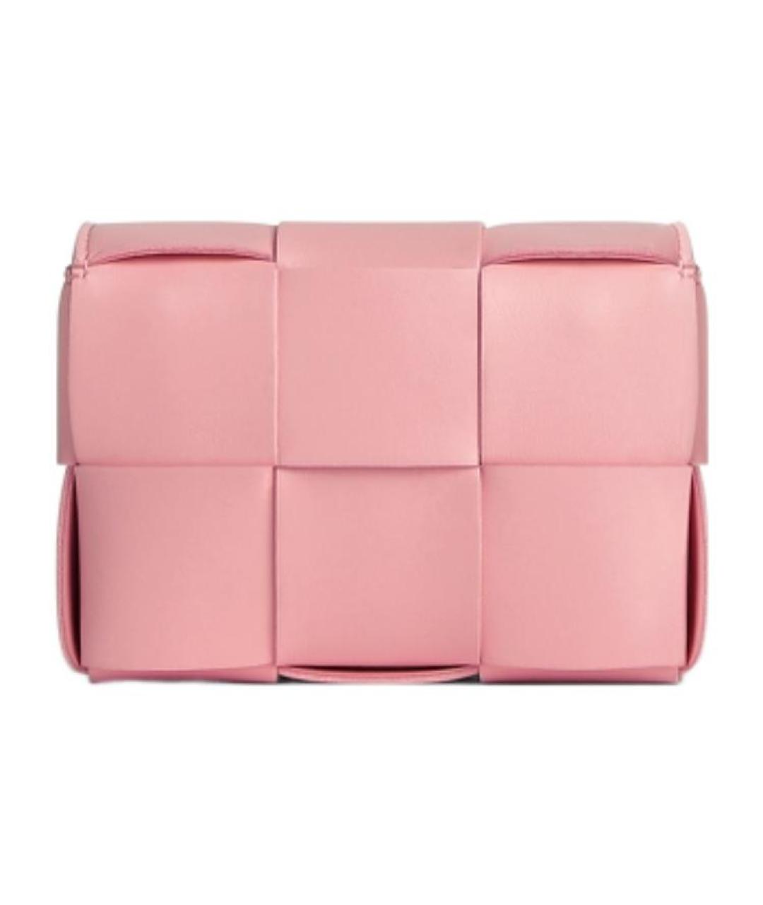 BOTTEGA VENETA Розовая кожаная сумка через плечо, фото 2