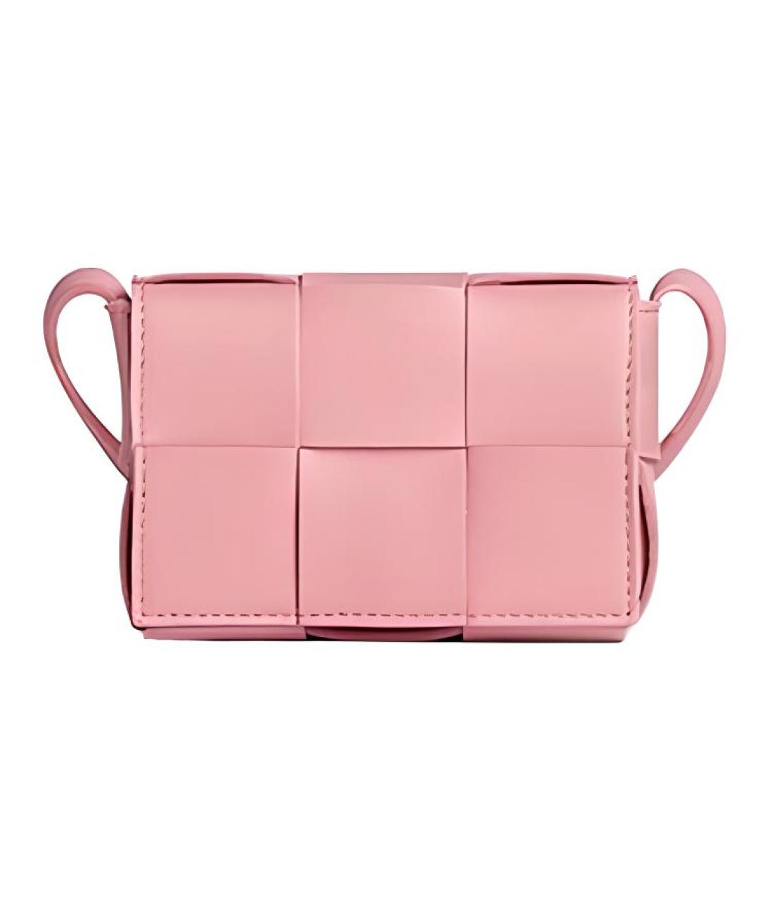 BOTTEGA VENETA Розовая кожаная сумка через плечо, фото 1