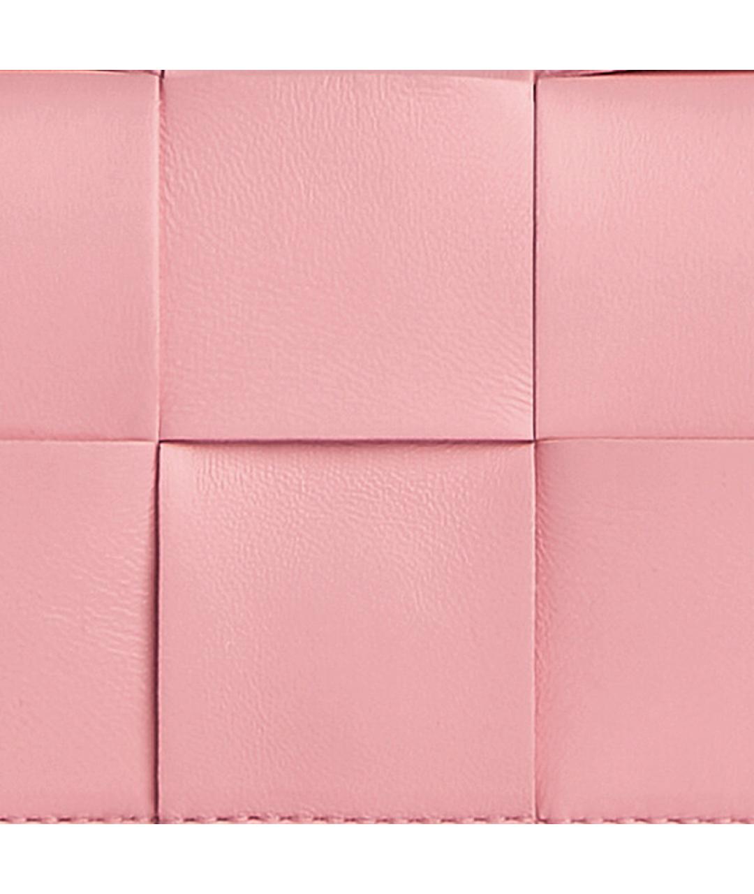 BOTTEGA VENETA Розовая кожаная сумка через плечо, фото 3