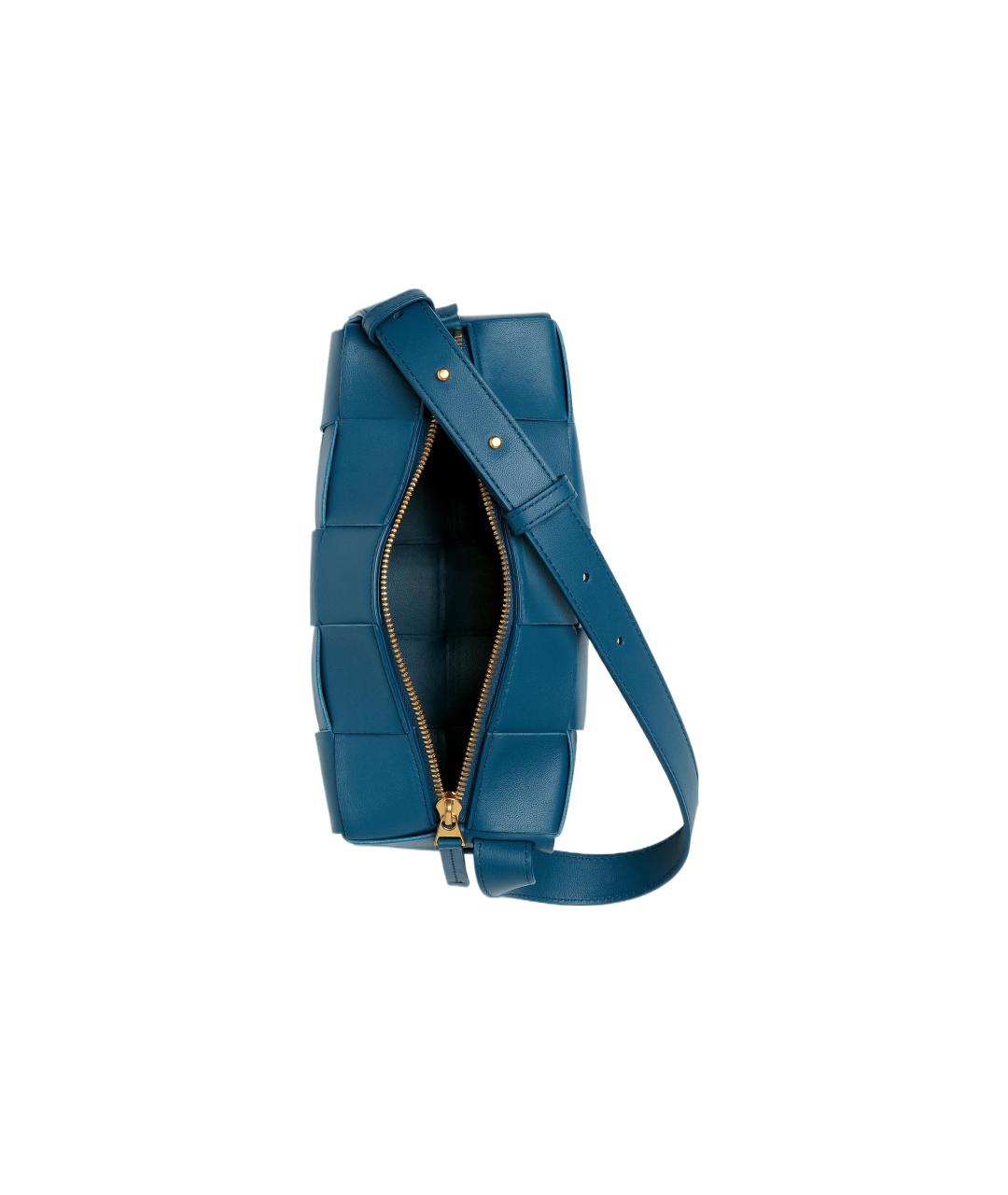 BOTTEGA VENETA Синяя кожаная сумка через плечо, фото 3