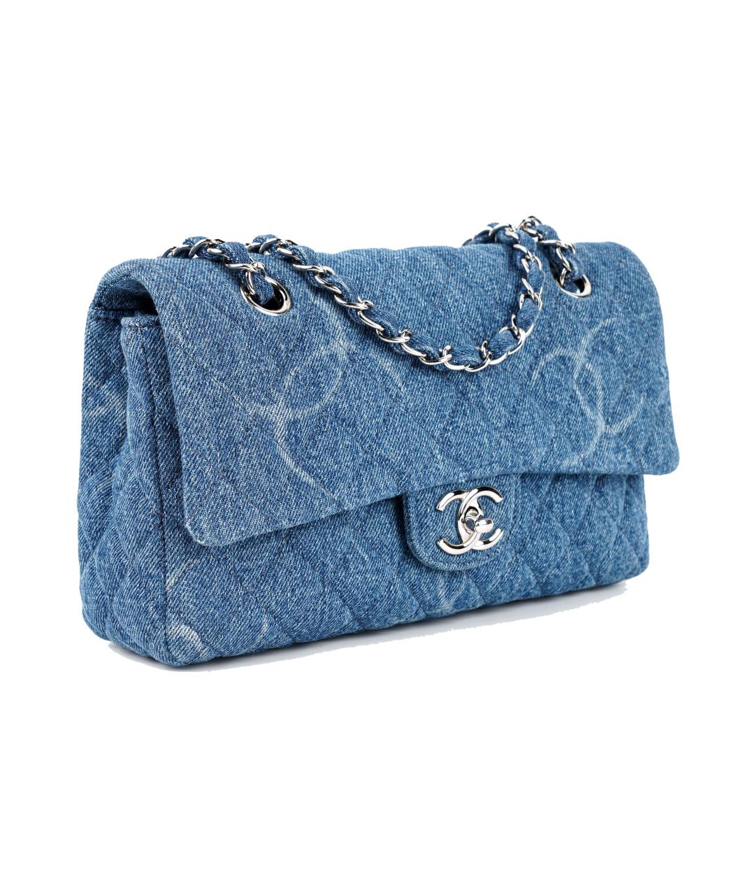 CHANEL Синяя деним сумка через плечо, фото 2