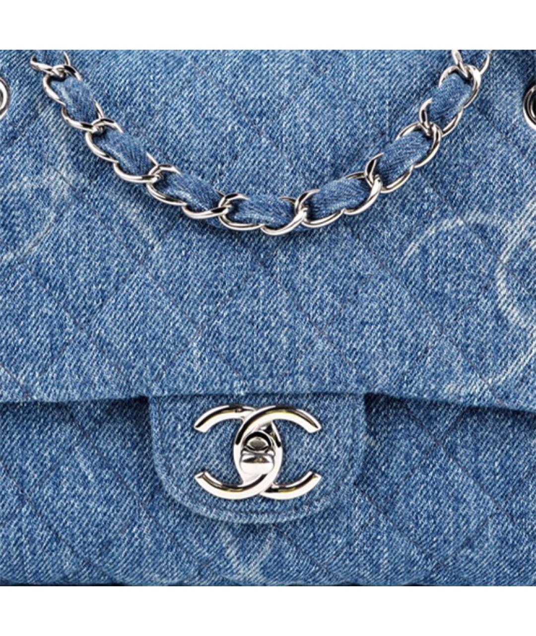 CHANEL Синяя деним сумка через плечо, фото 4