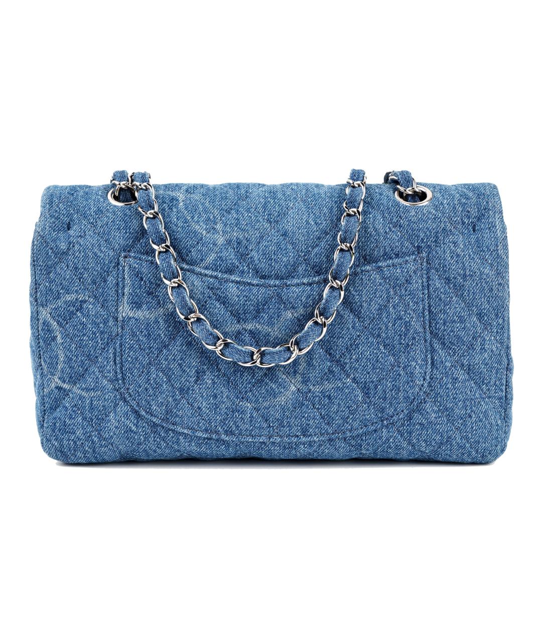 CHANEL Синяя деним сумка через плечо, фото 3