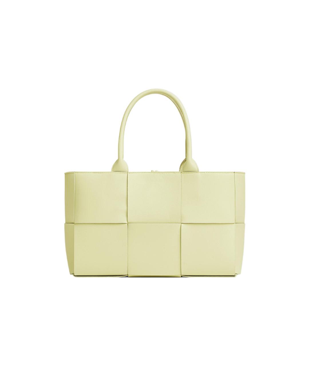 BOTTEGA VENETA Желтая кожаная сумка через плечо, фото 1