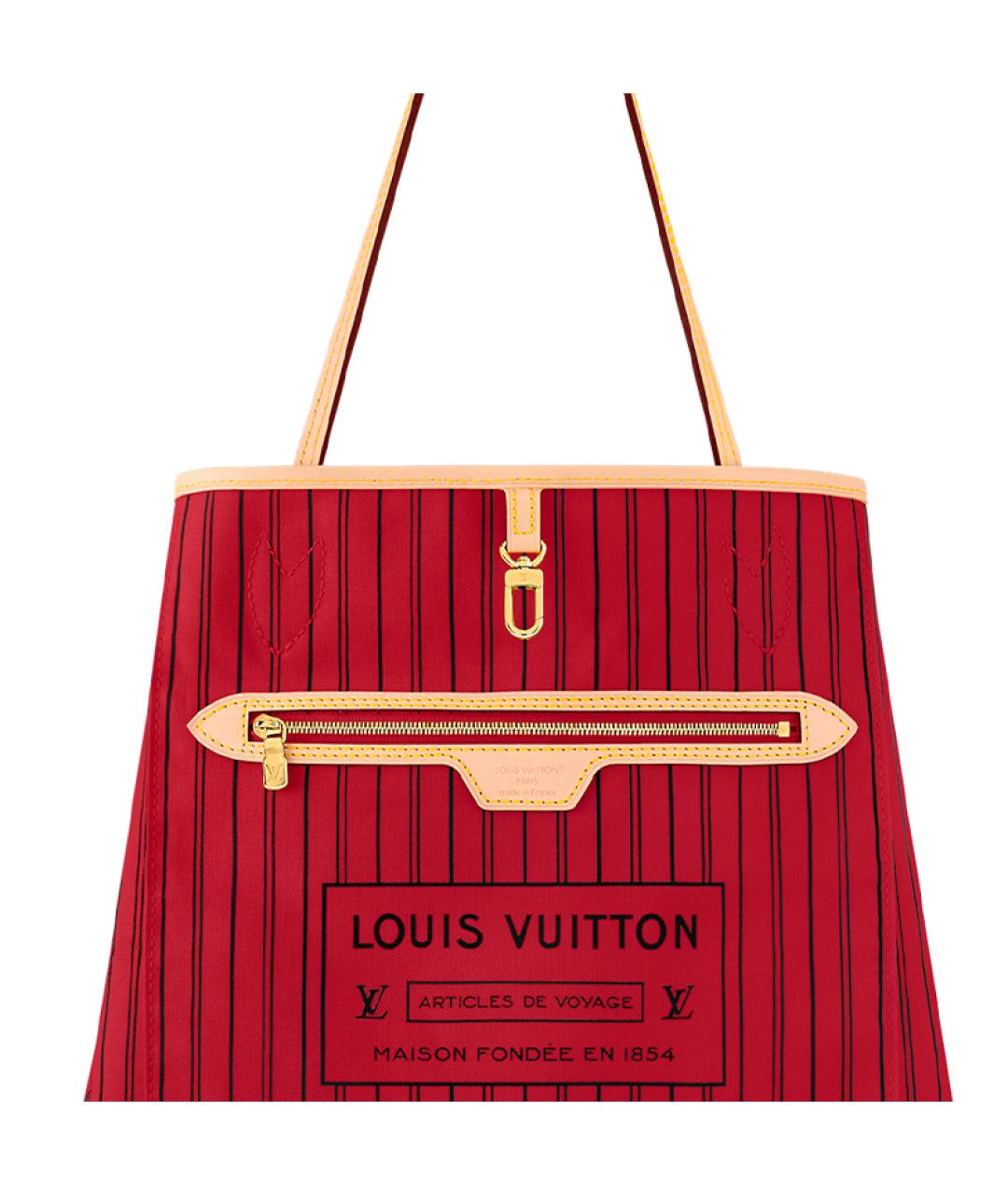 LOUIS VUITTON Красная сумка тоут, фото 6