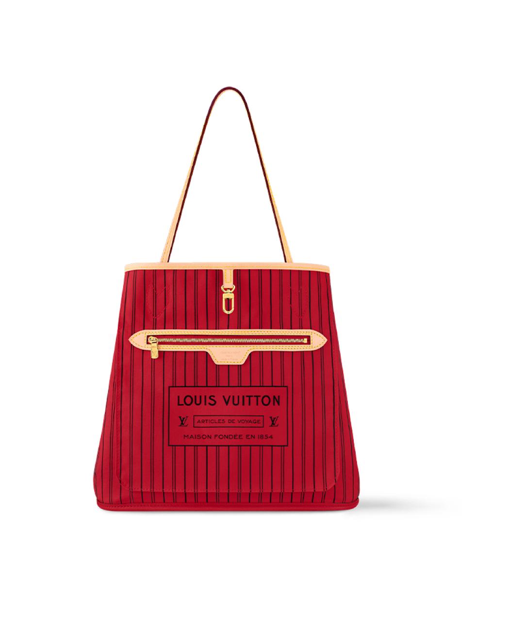 LOUIS VUITTON Красная сумка тоут, фото 2