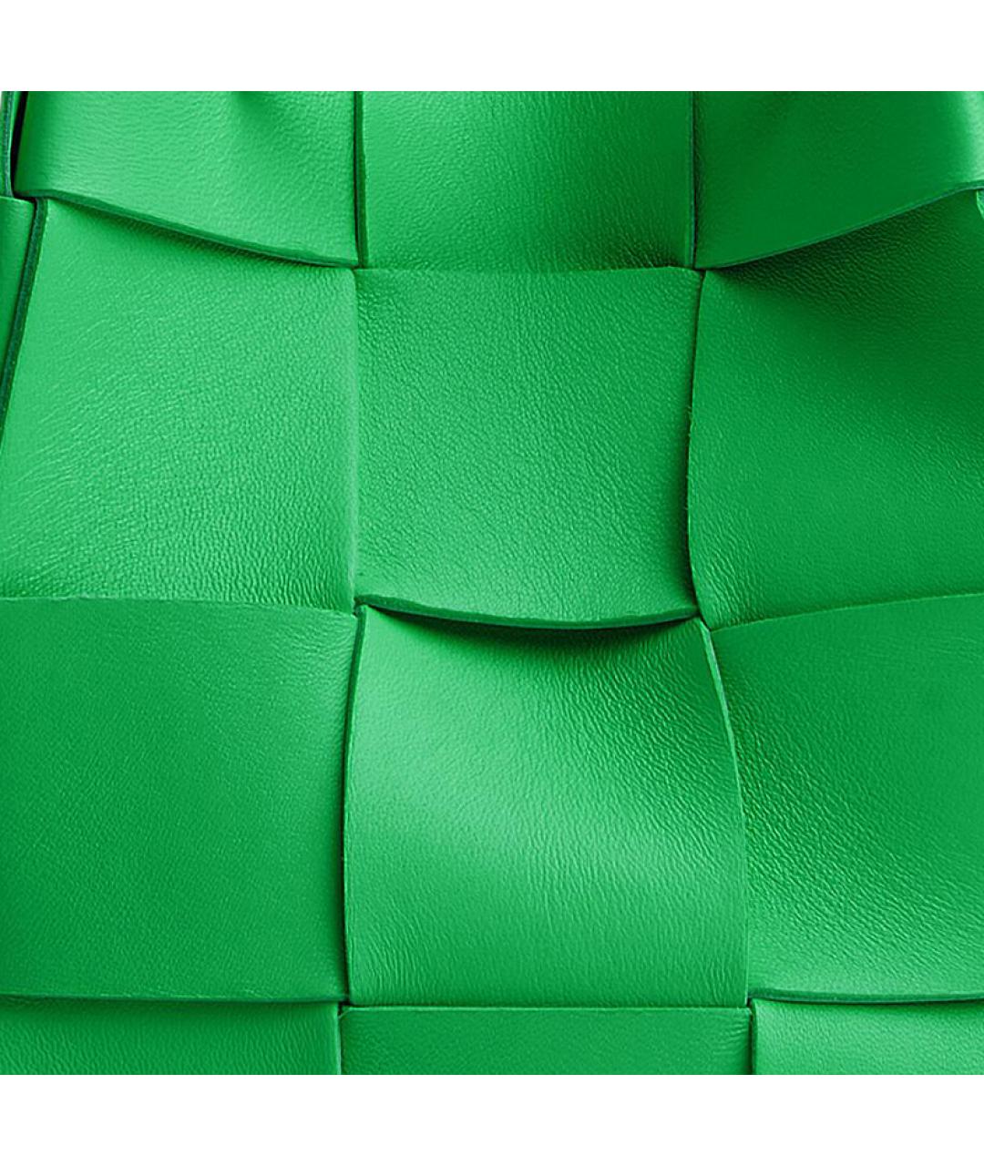 BOTTEGA VENETA Зеленая кожаная сумка через плечо, фото 4