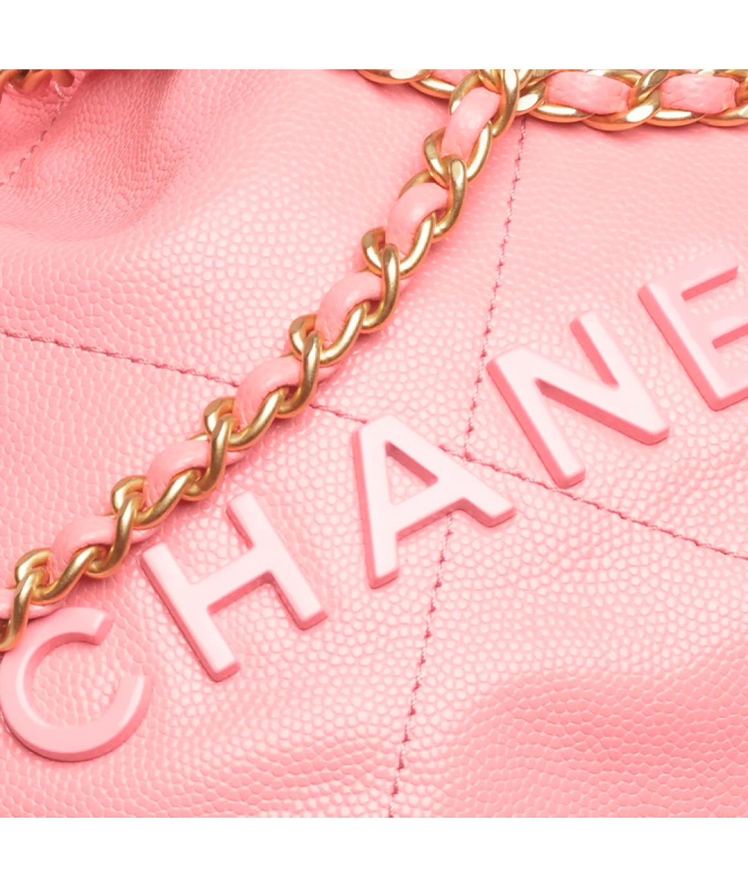 CHANEL Коралловая кожаная сумка через плечо, фото 4