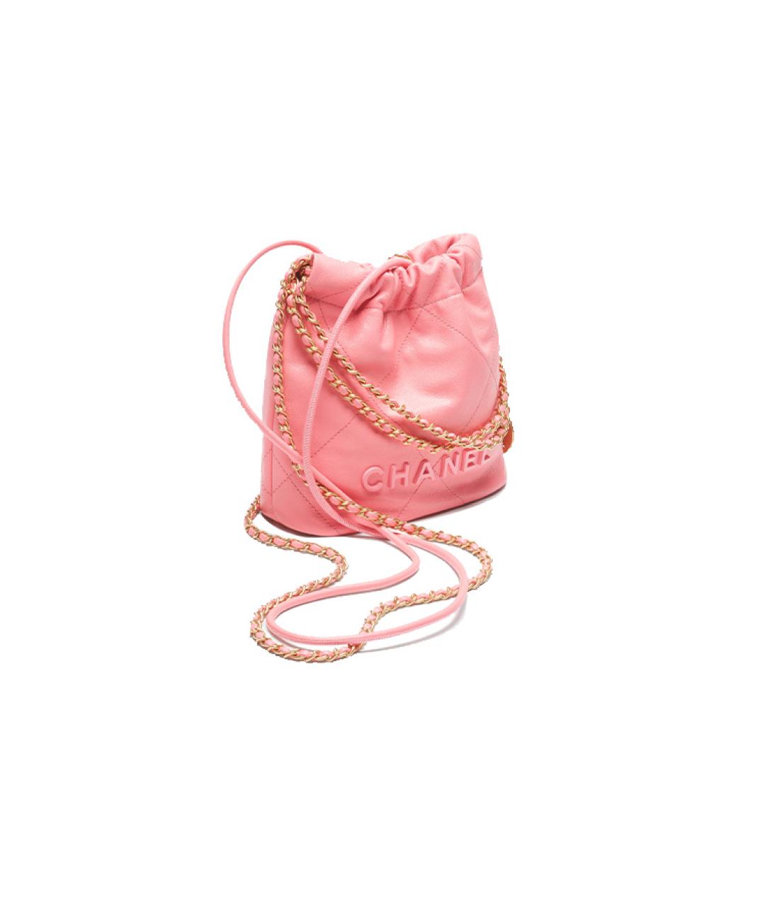 CHANEL Коралловая кожаная сумка через плечо, фото 2