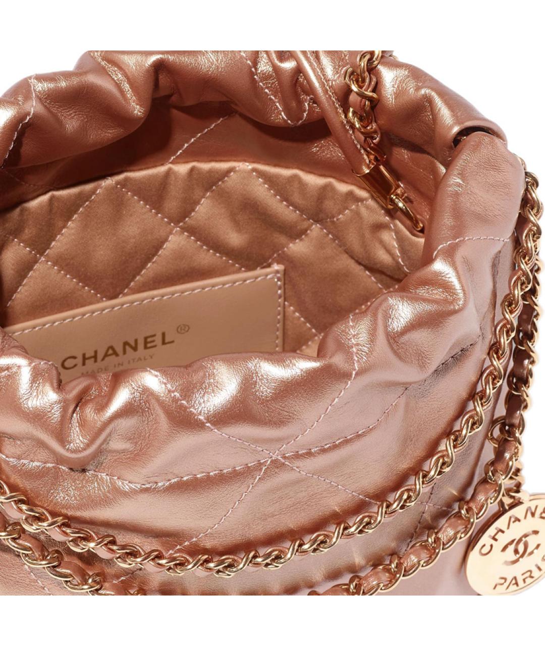 CHANEL Коричневая кожаная сумка через плечо, фото 4