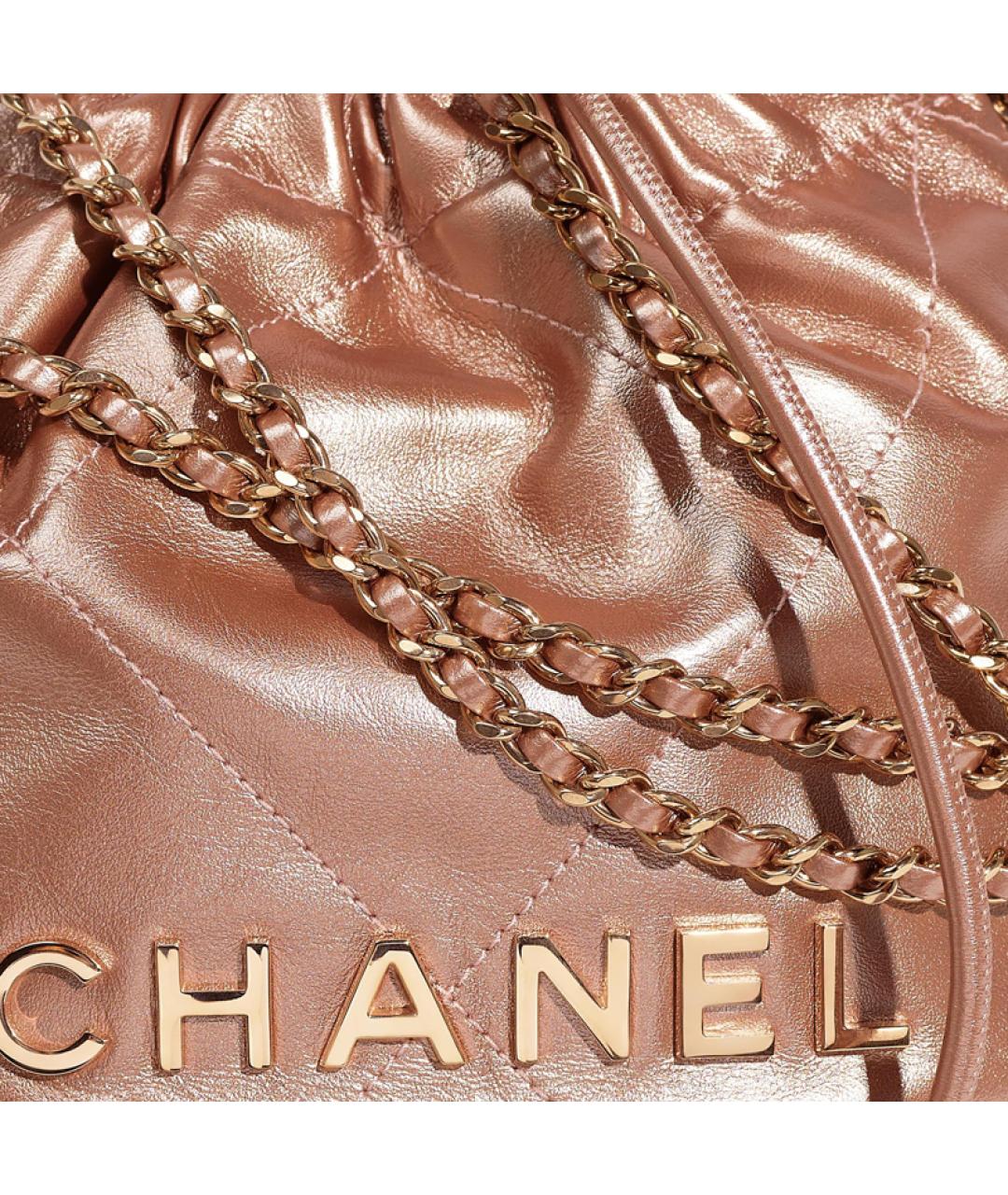 CHANEL Коричневая кожаная сумка через плечо, фото 3