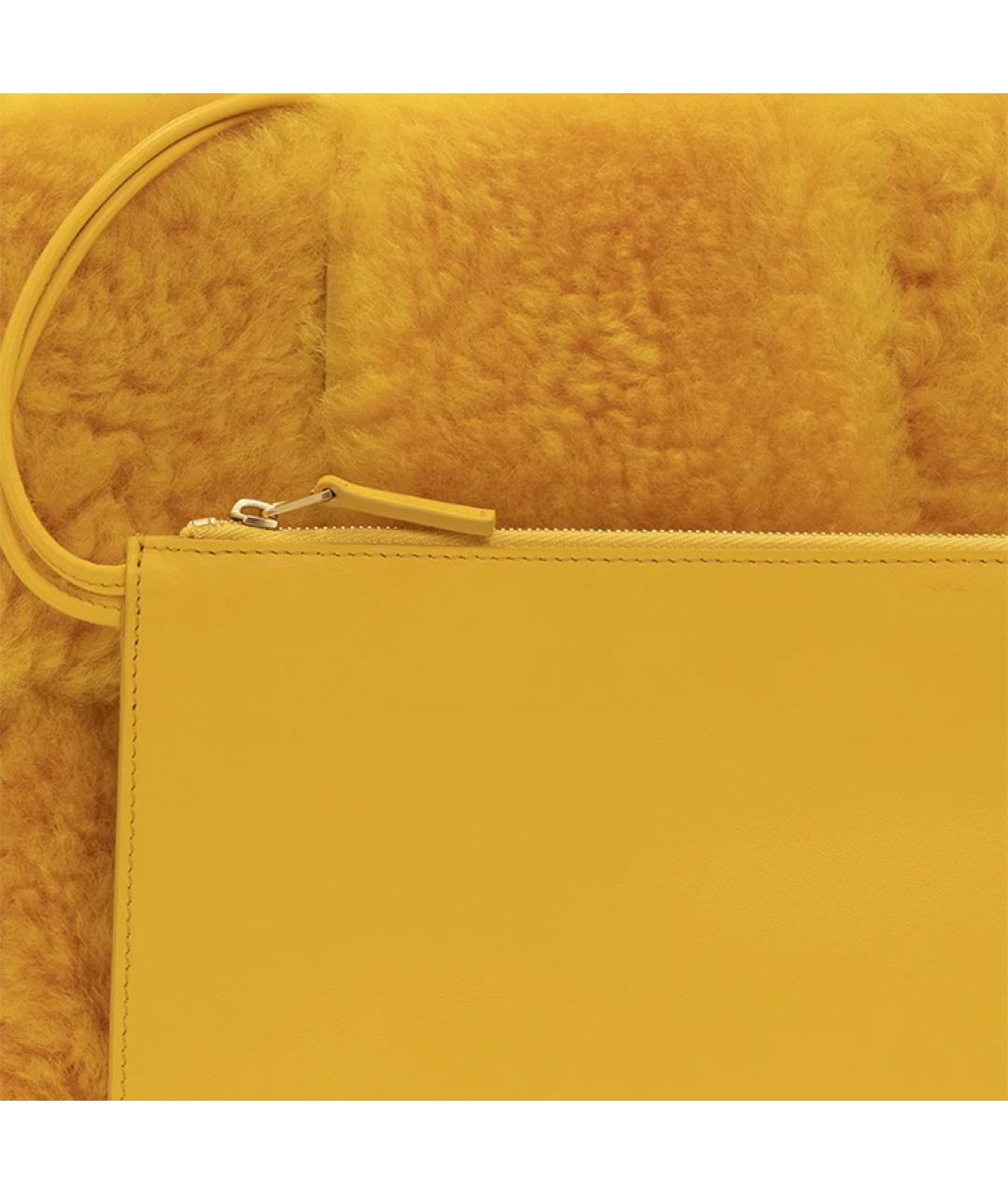 BOTTEGA VENETA Оранжевая меховая сумка через плечо, фото 4