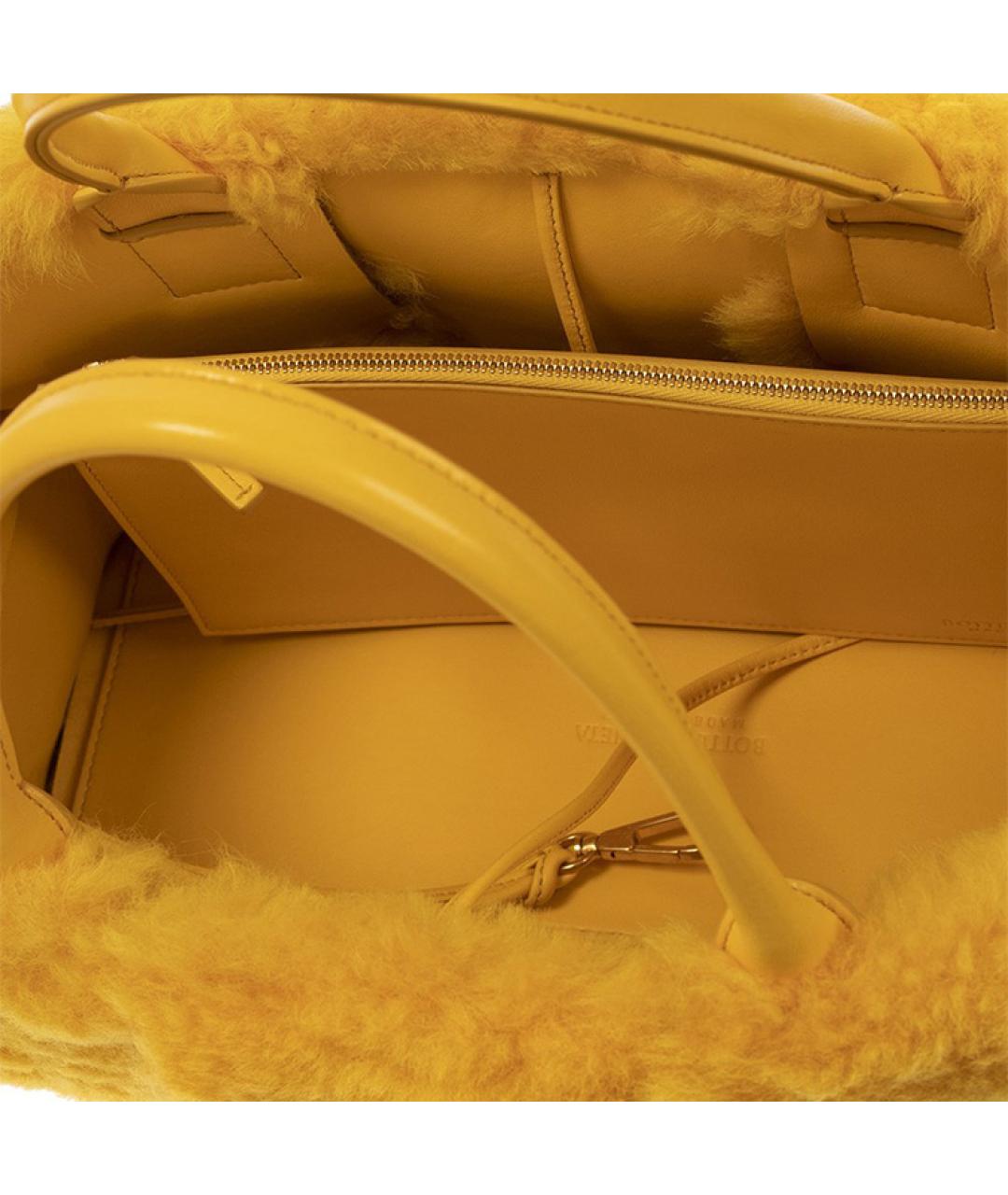 BOTTEGA VENETA Оранжевая меховая сумка через плечо, фото 5