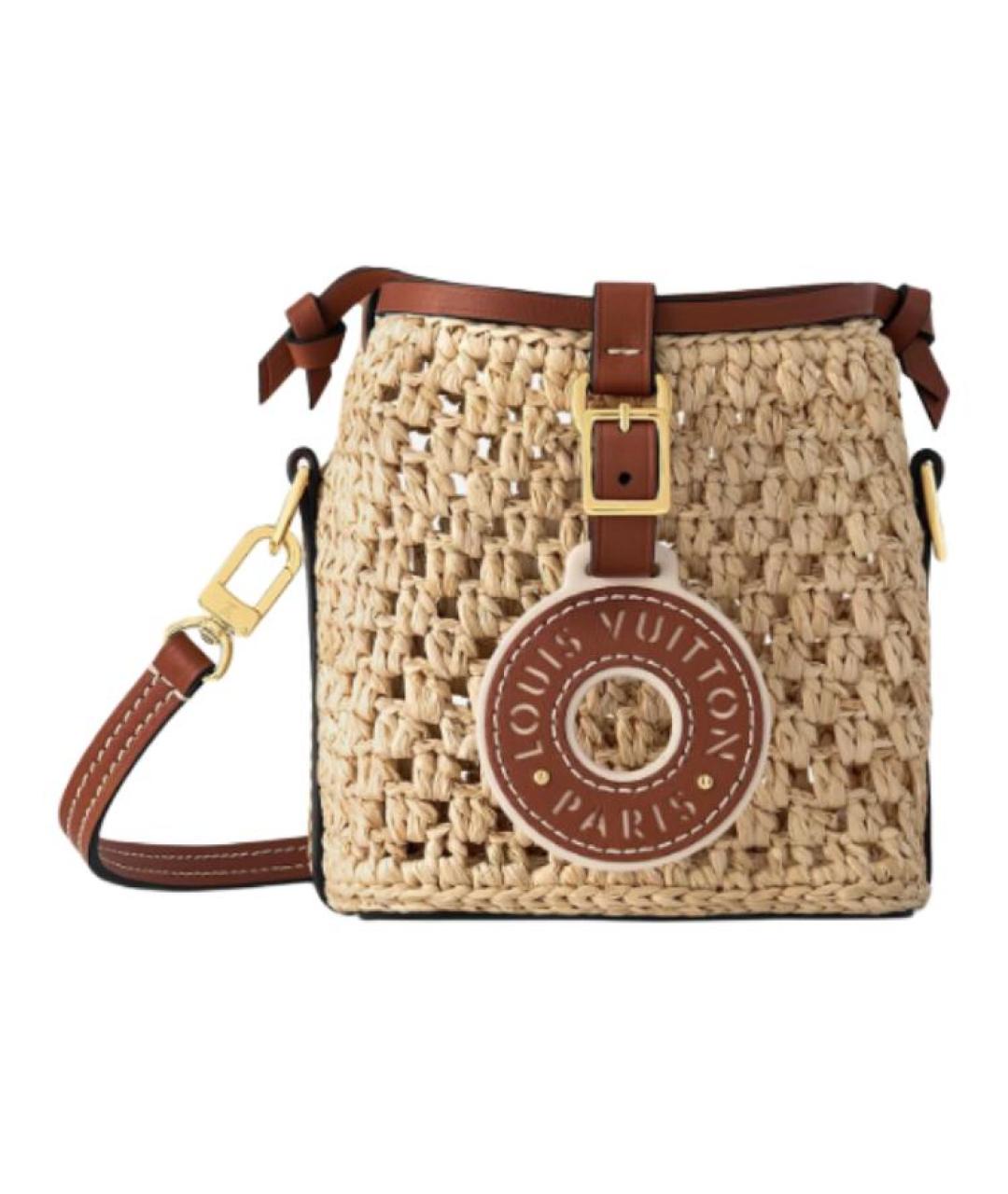 LOUIS VUITTON Бежевая пелетеная сумка через плечо, фото 1