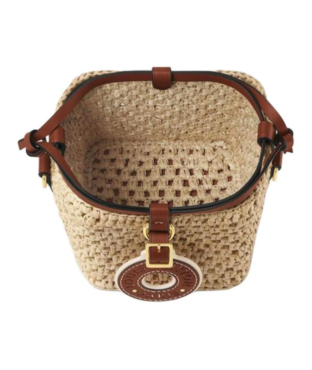 LOUIS VUITTON Бежевая пелетеная сумка через плечо, фото 3