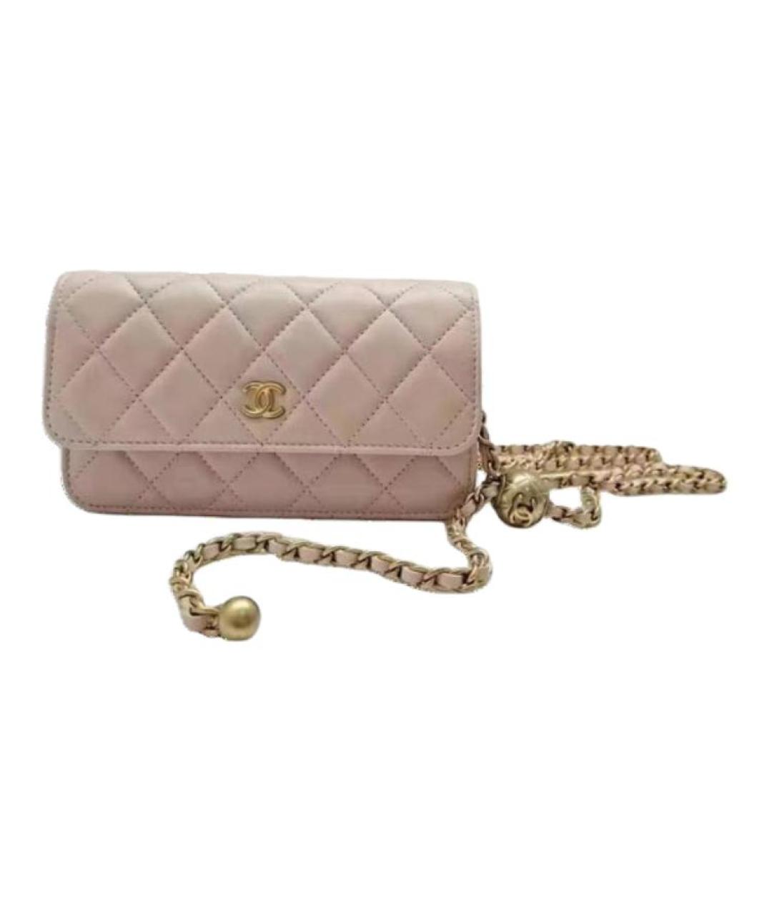 CHANEL Бежевая кожаная сумка через плечо, фото 1