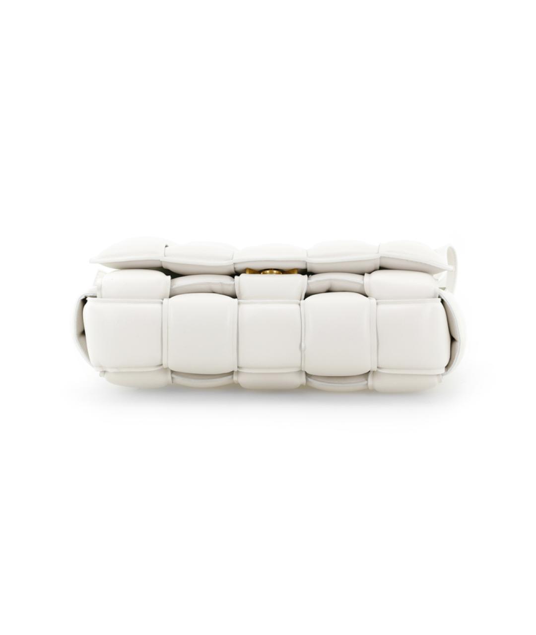 BOTTEGA VENETA Белая кожаная сумка через плечо, фото 2